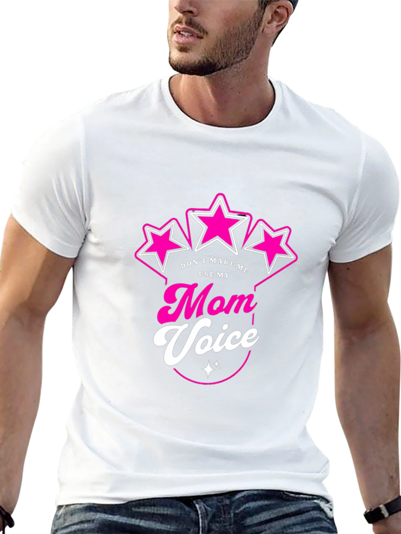 Black Don't Make Me Use My Mom Voice Black T-Shirt view 13