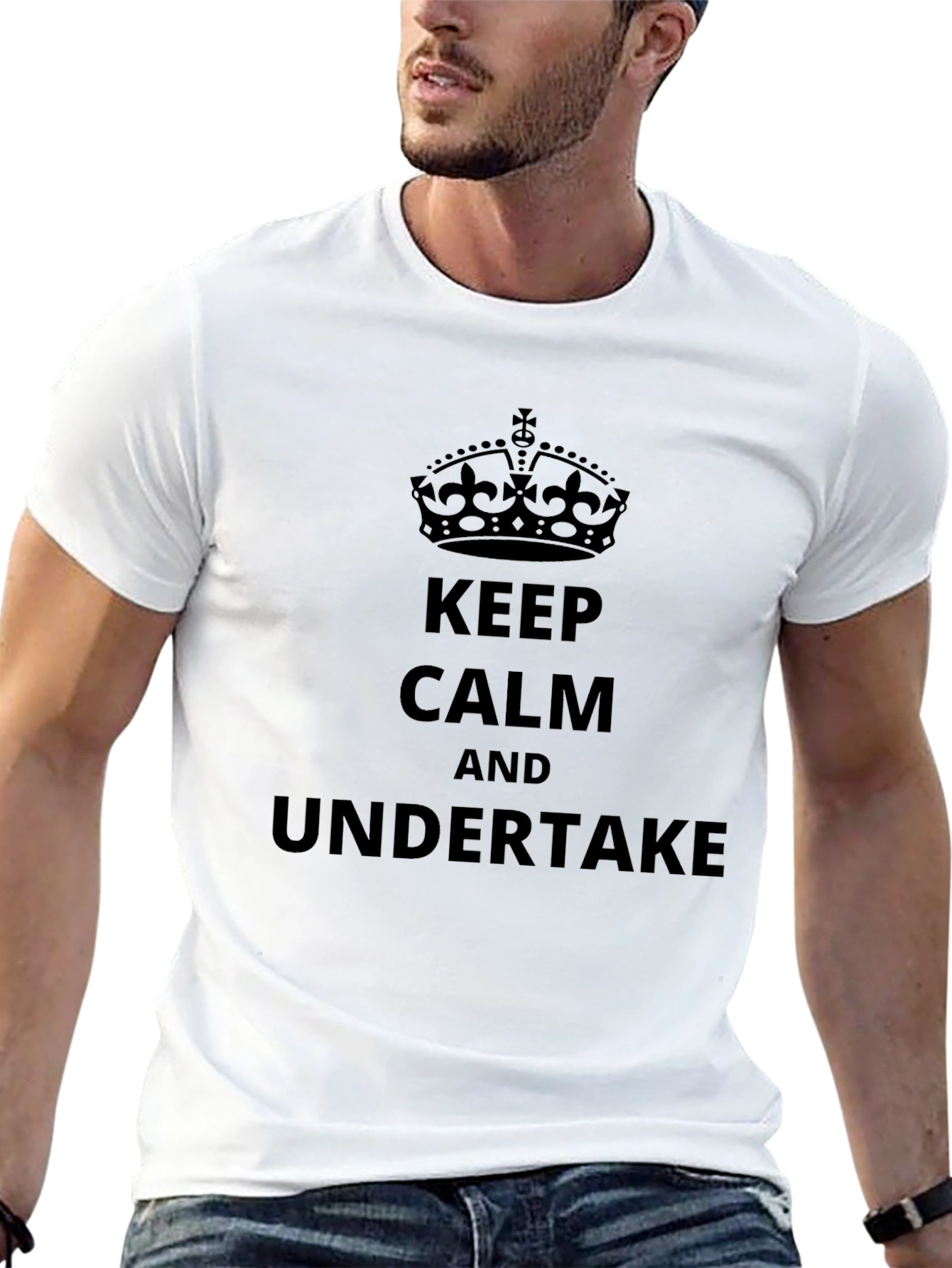 Black Keep Calm and Undertake T-Shirt view 13