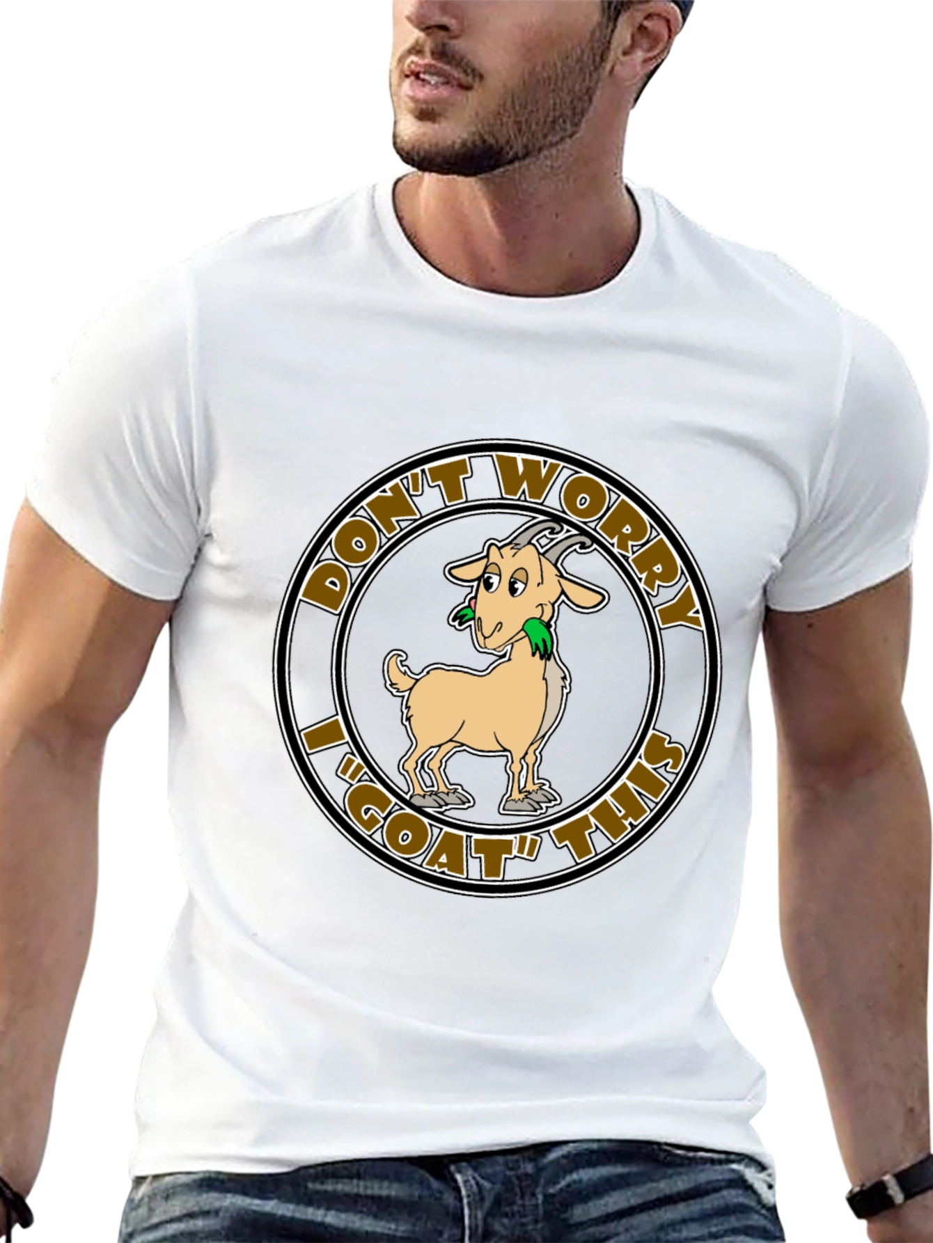 Black Don't Worry I "GOAT" This Funny T-Shirt view 13