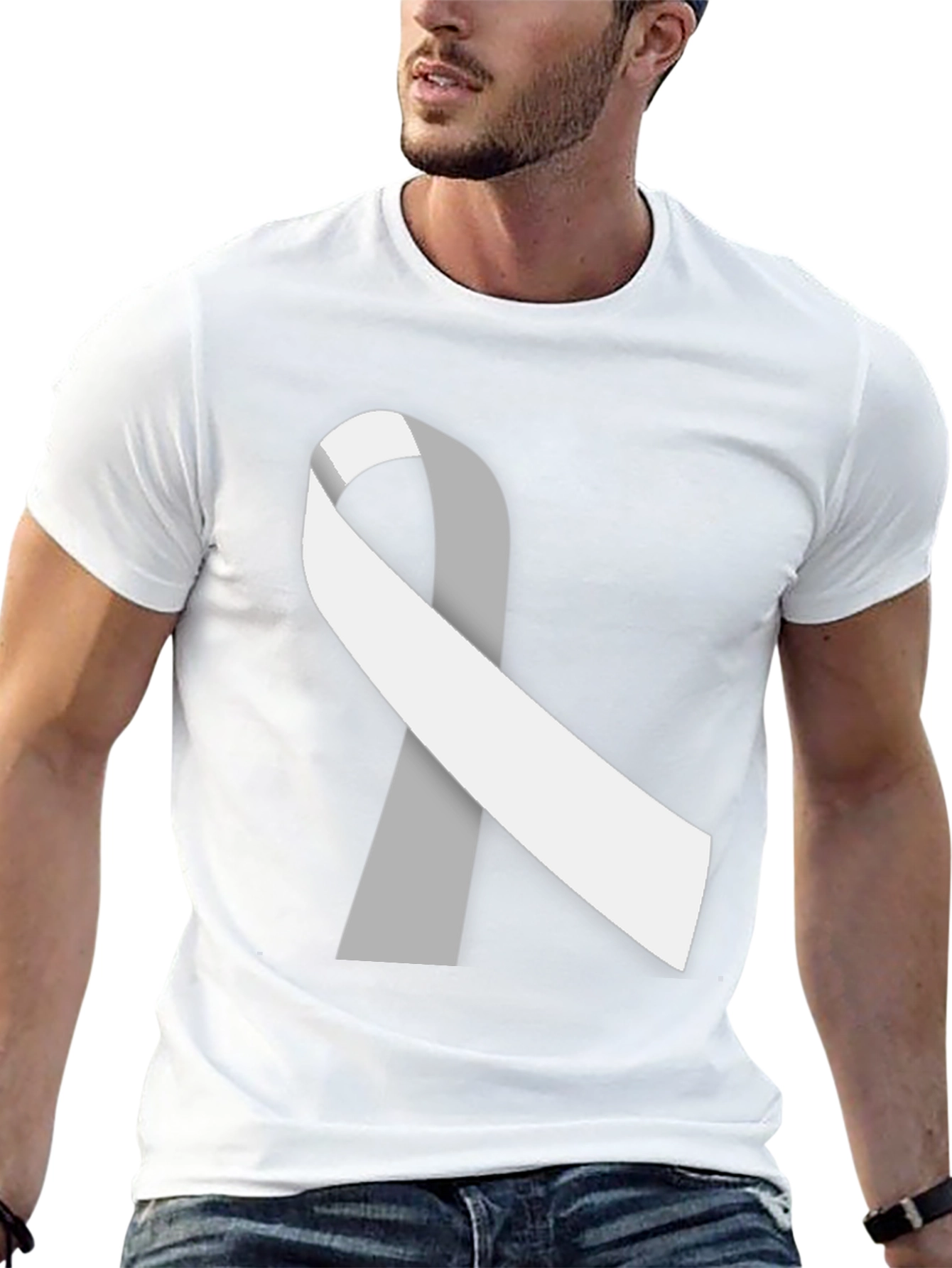 Awareness Ribbon Graphic Tee - Black Comfort Fit - 13