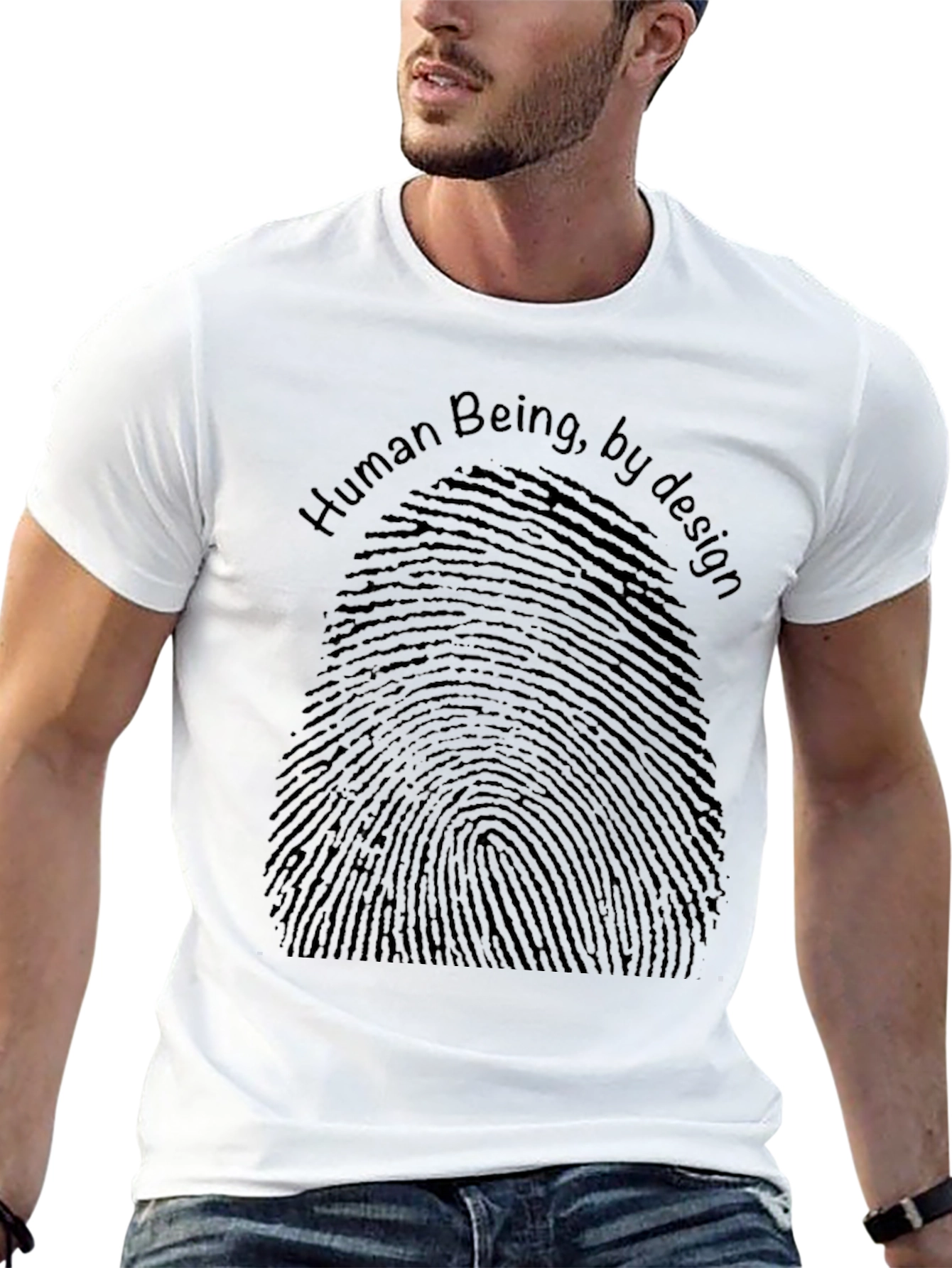 Black Human Being by Design Graphic T-Shirt view 13