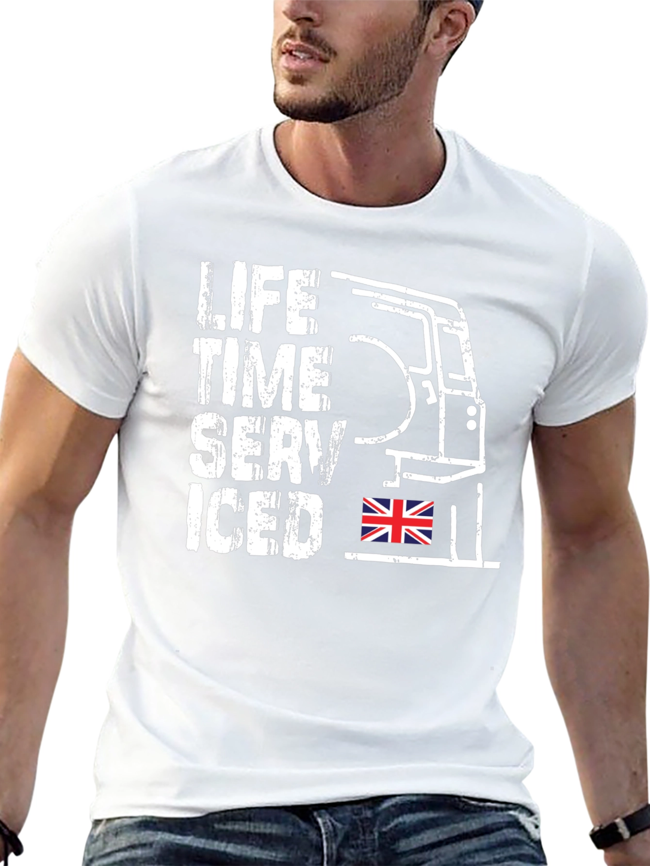 Black Life Time Serviced T-Shirt - Classic British Car Tee view 13