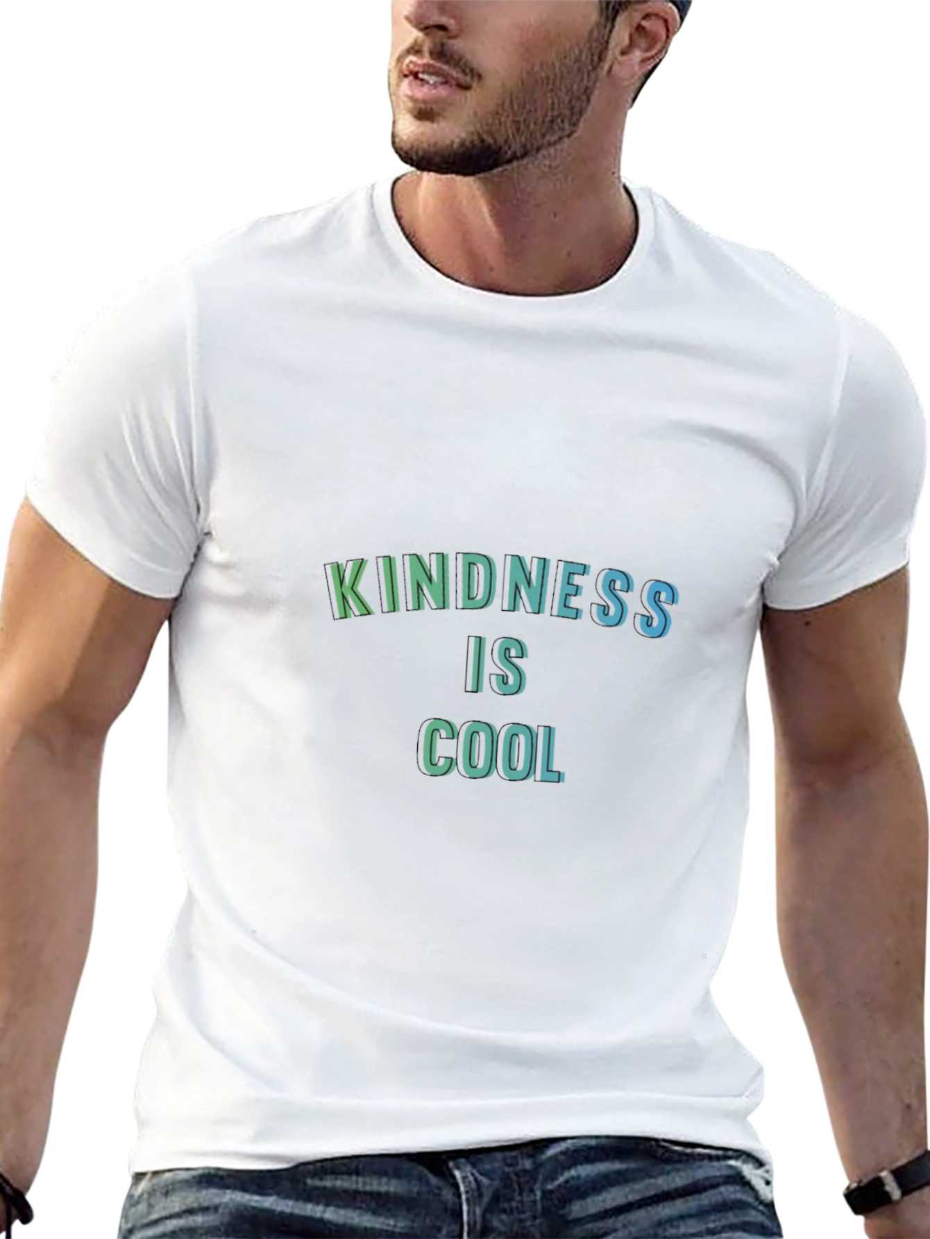 Black Kindness is Cool T-Shirt - Trendy Graphic Tee view 13