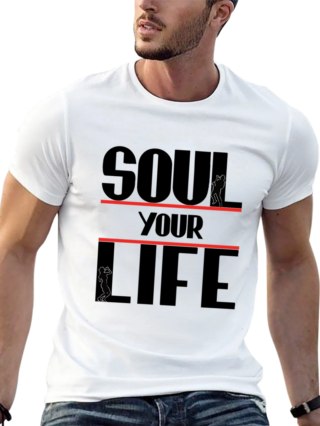 Black Soul Your Life Black Graphic Tee view 13