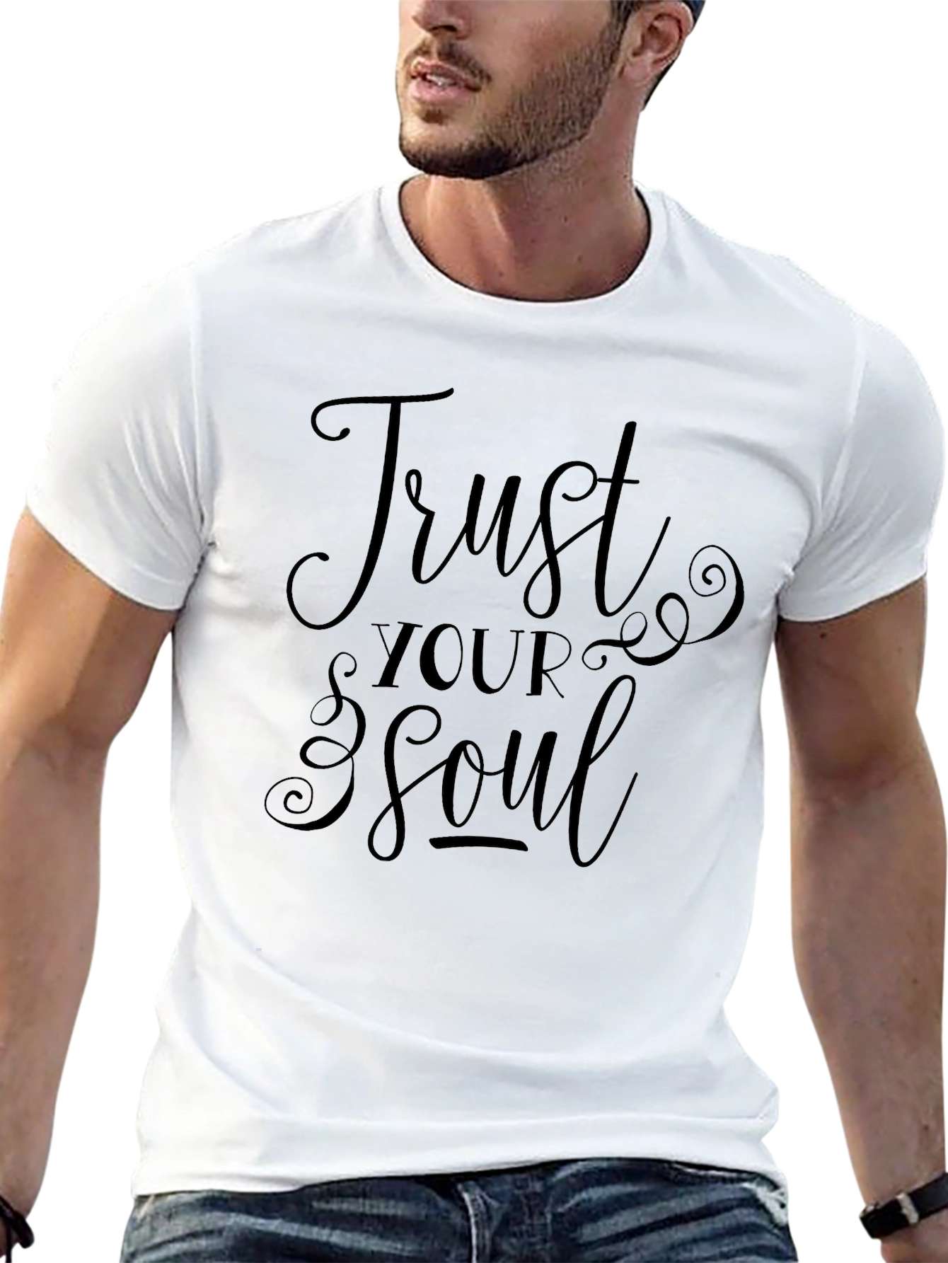 Black Trust Your Soul Black Graphic Tee view 13