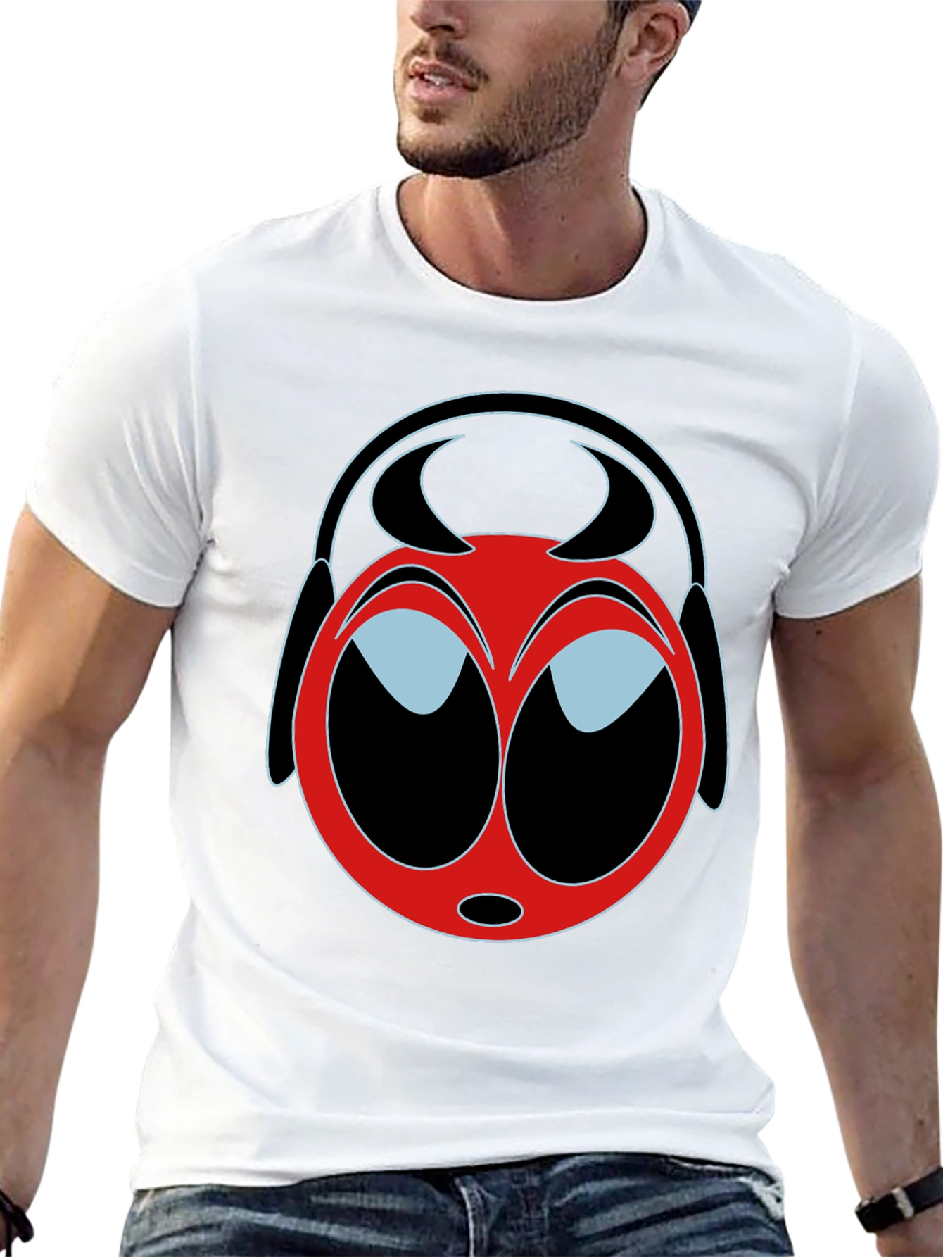 Black Cartoon Devil T-Shirt - Quirky Graphic Tee view 13