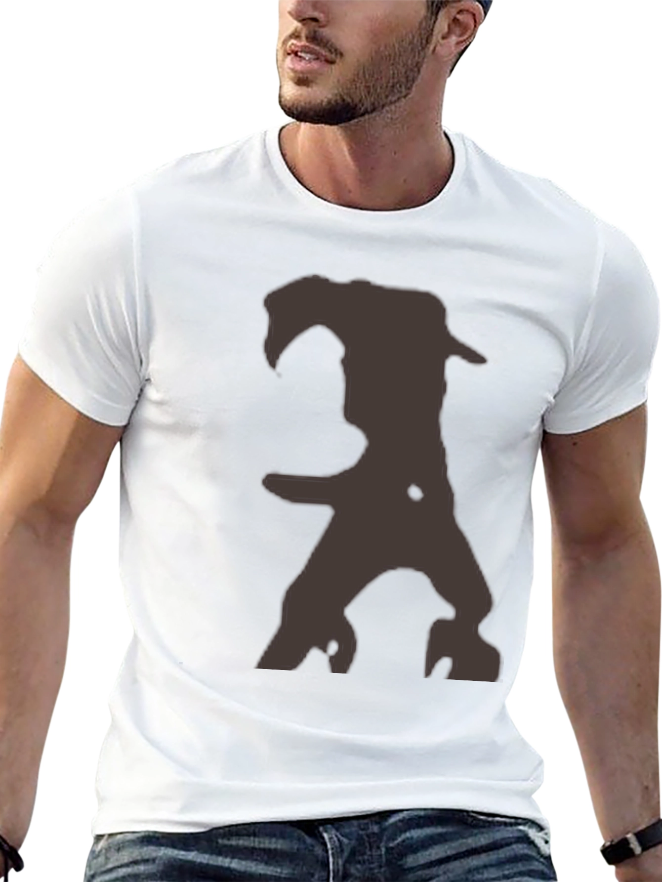 Black Men's Graphic Print Crew Neck T-Shirt - Black view 13