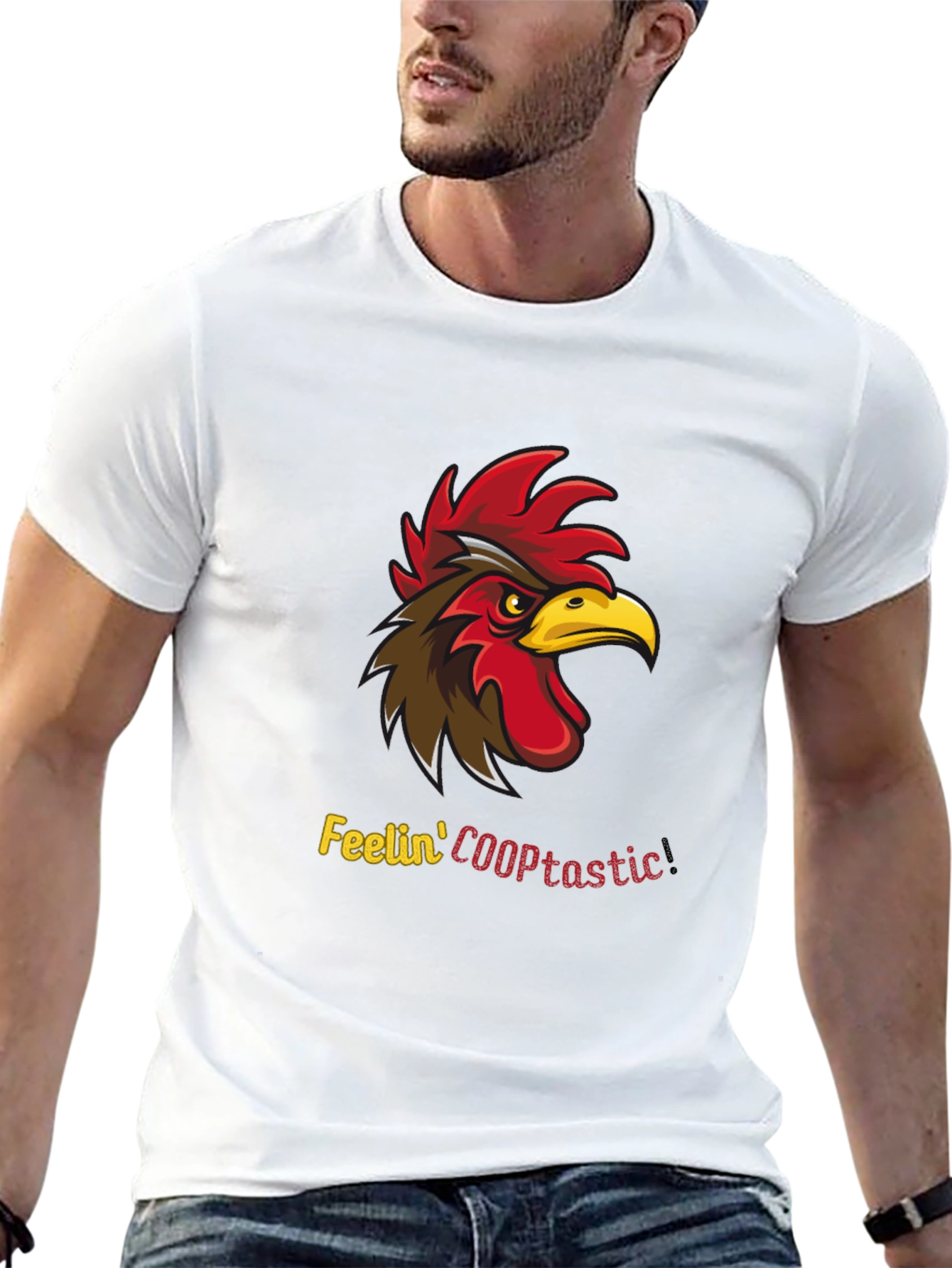 Black Feelin' COOPtastic Rooster Graphic T-Shirt view 13