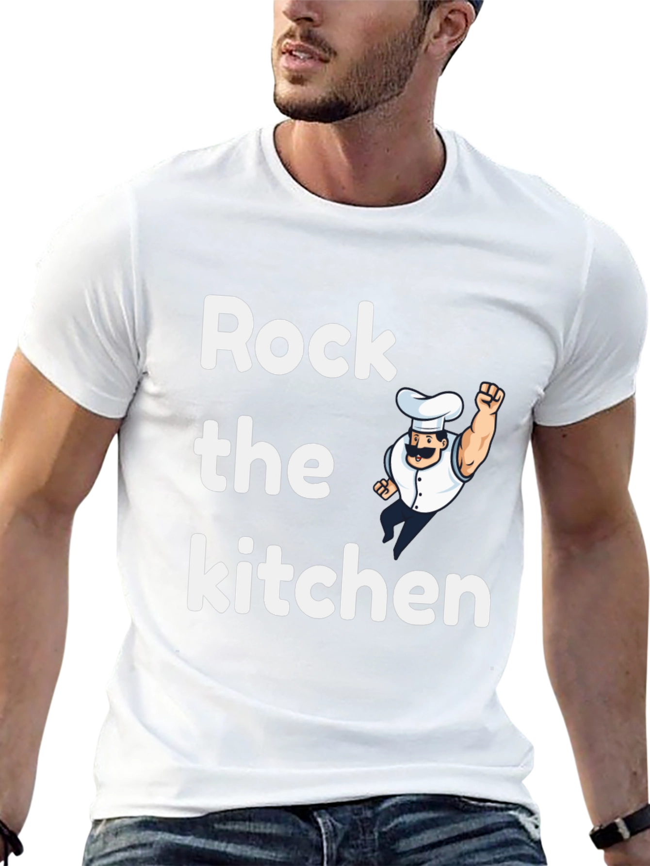 Black Rock the Kitchen T-Shirt Chef Design view 13