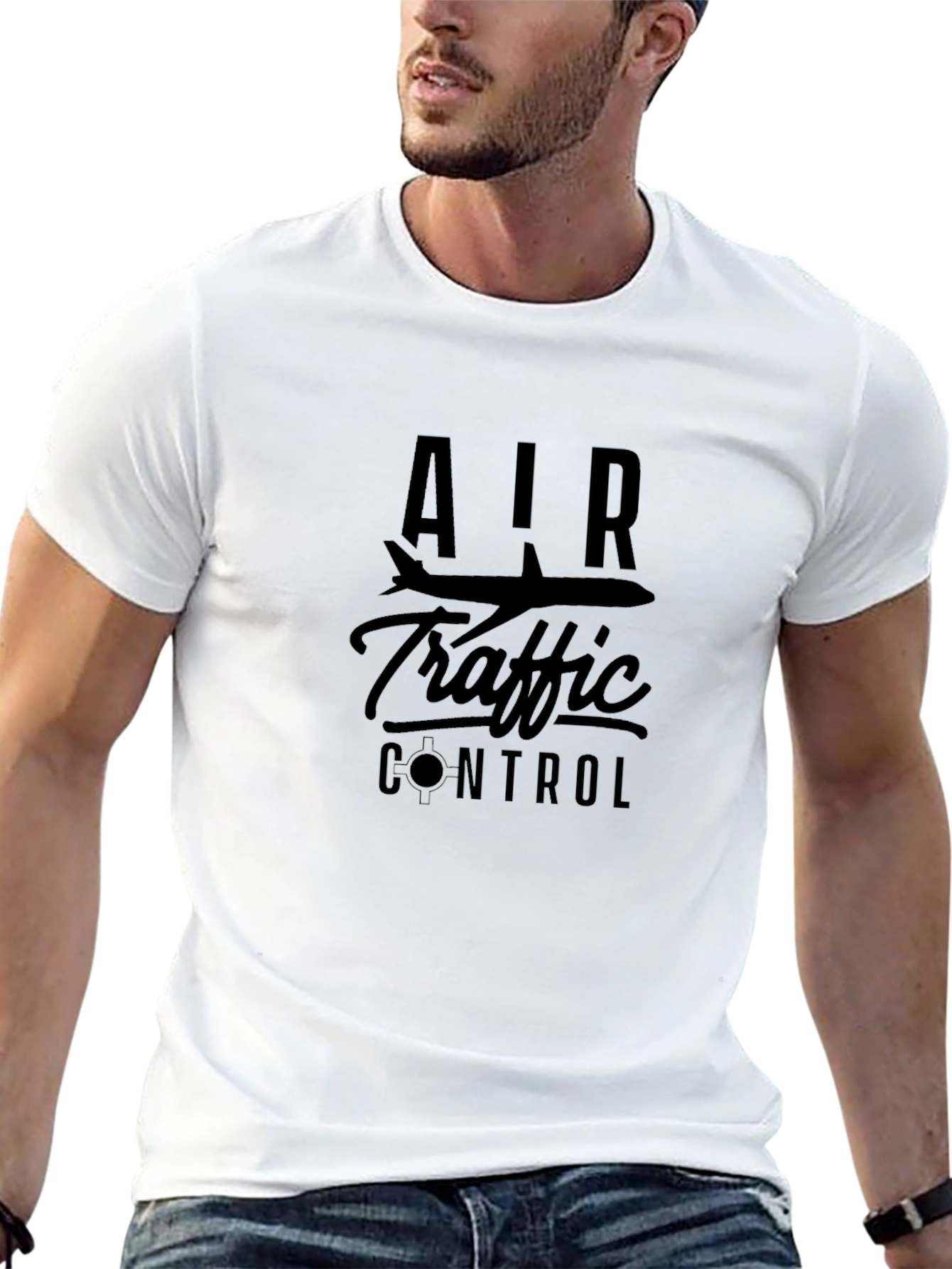 Black Air Traffic Control T-Shirt - Aviation Tee view 13
