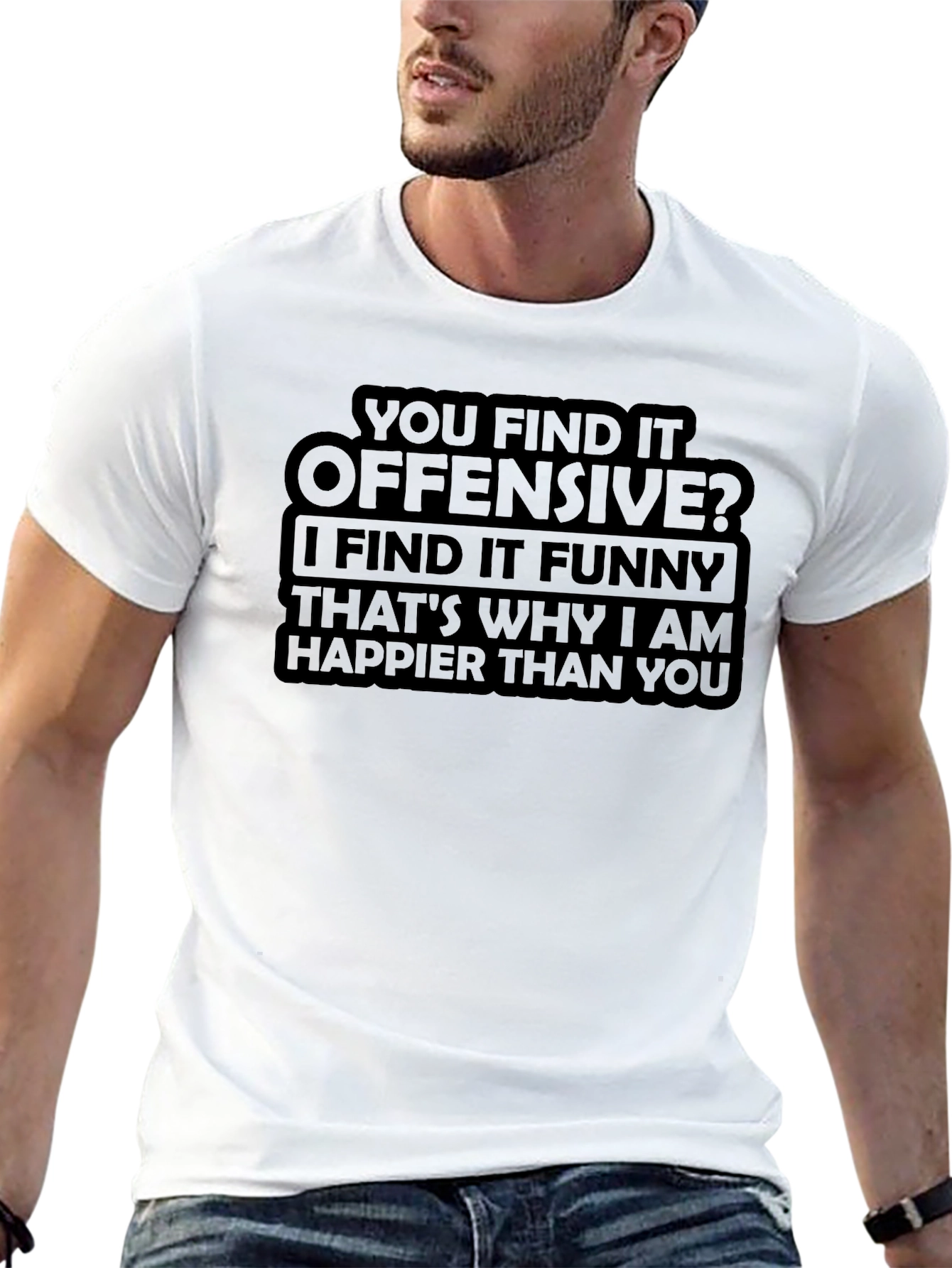 Black Offensive Humor T-Shirt: Funny Graphic Tee view 13