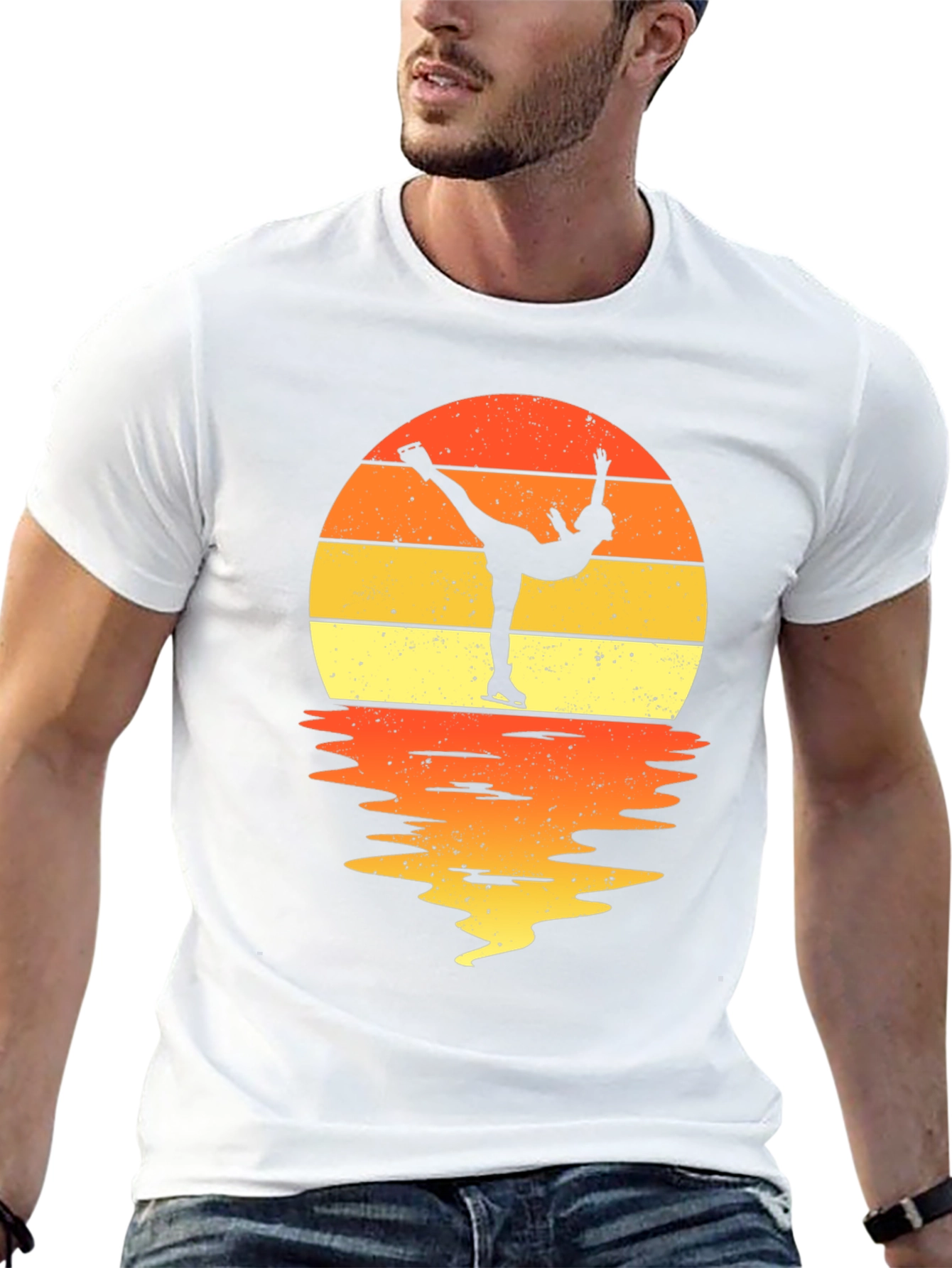 Black Figure Skater Sunset Graphic Tee view 13