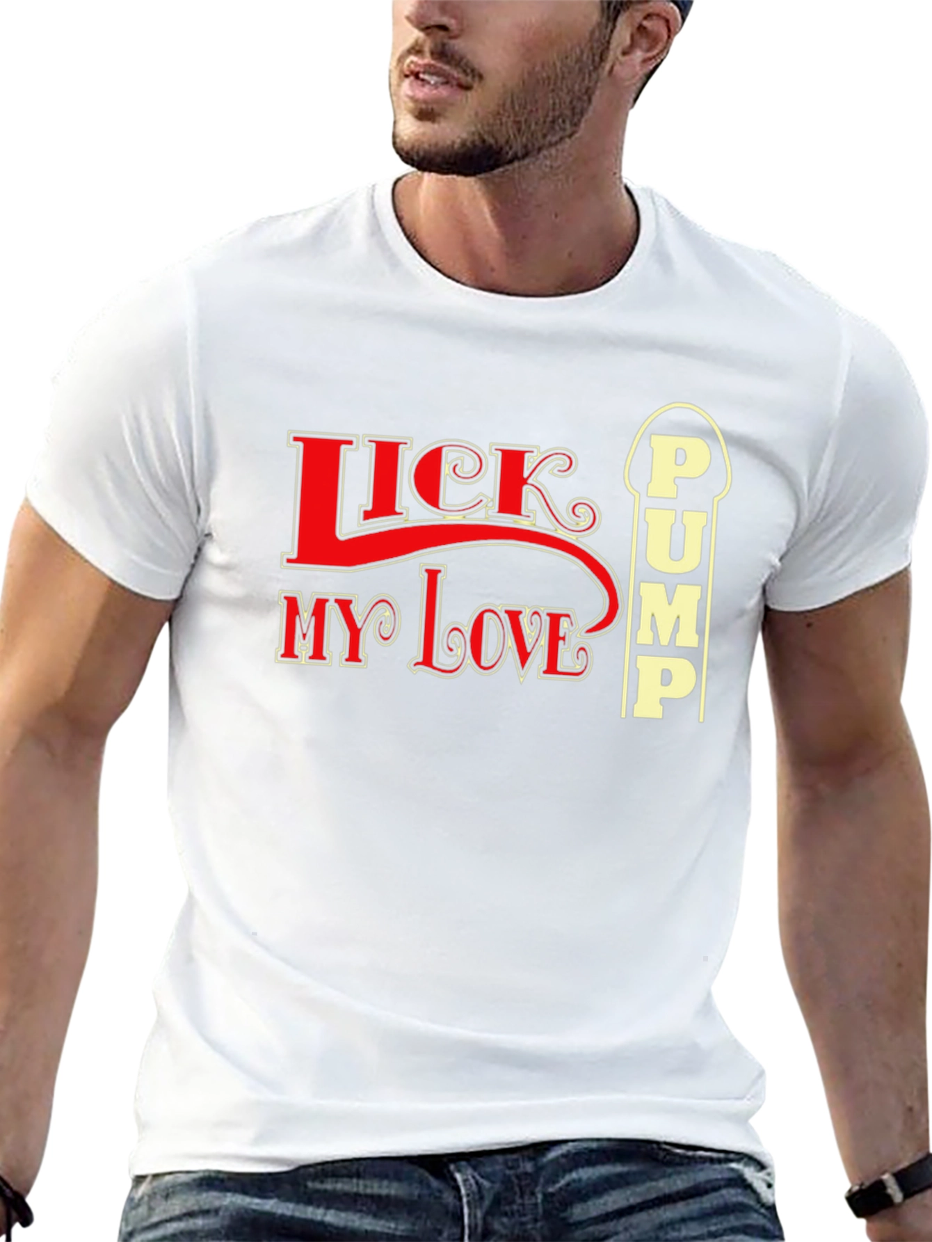 Black Lick My Love Pump Funny Graphic T-Shirt view 13