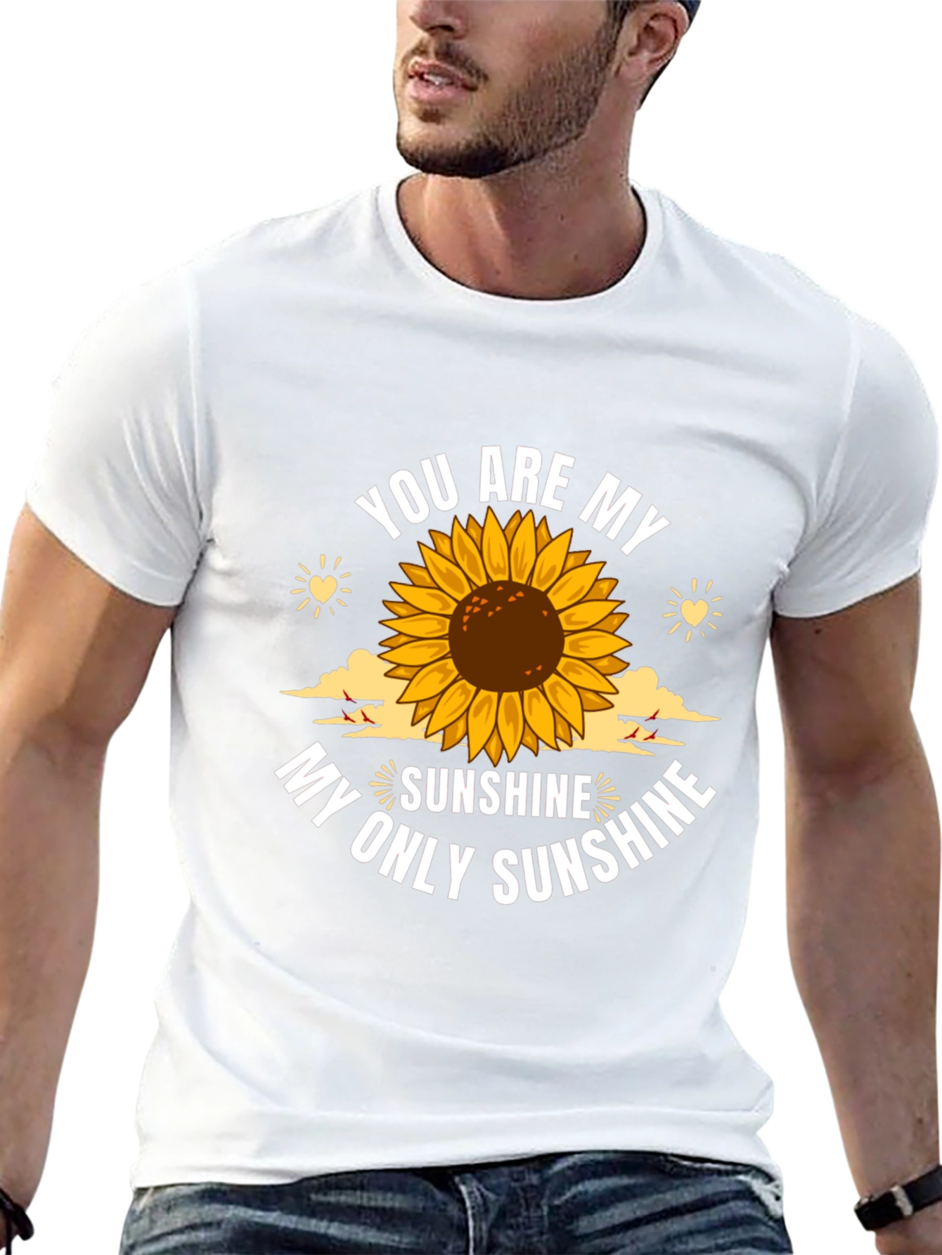 Black You Are My Sunshine Sunflower Graphic T-Shirt view 13