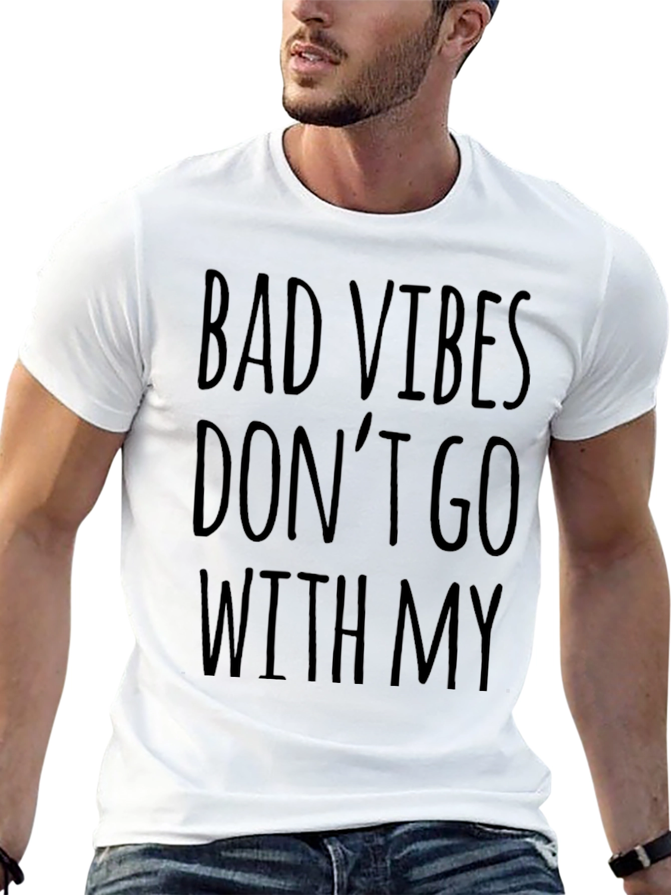 Black Bad Vibes T-Shirt - Funny Slogan Tee view 13