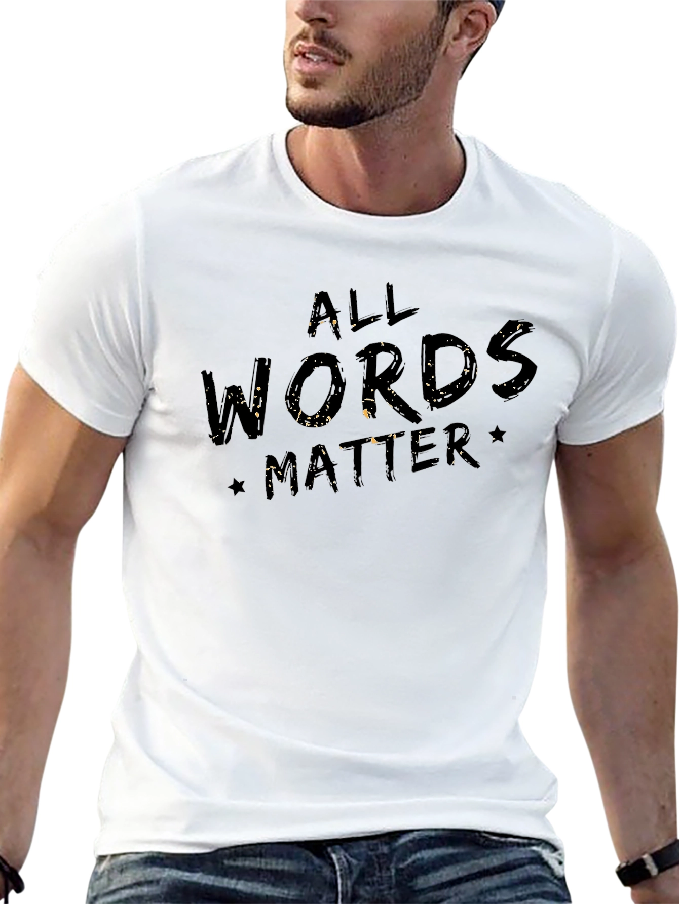 Black All Words Matter Graphic T-Shirt view 13