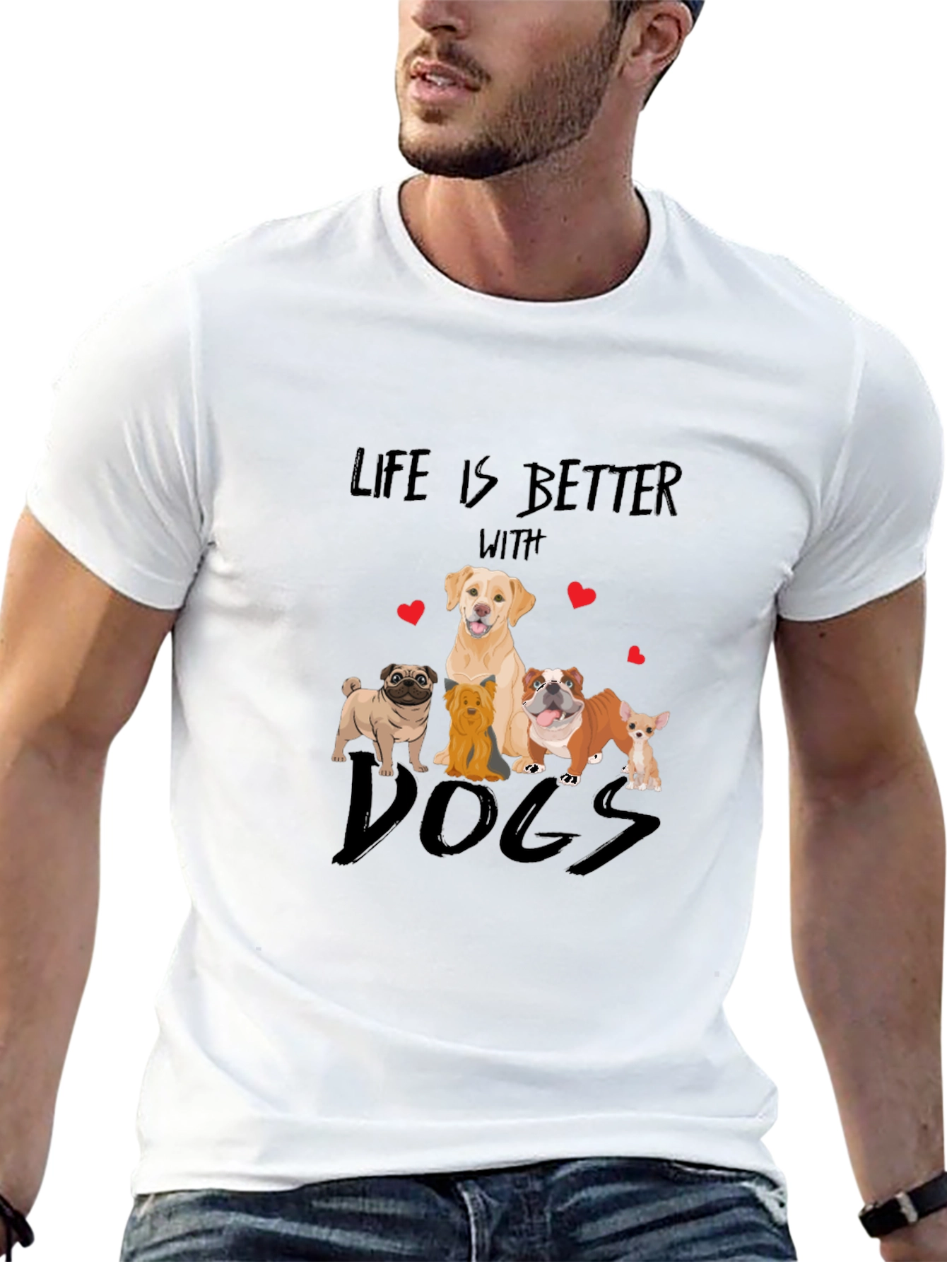 Black Life is Better With Dogs T-Shirt view 13
