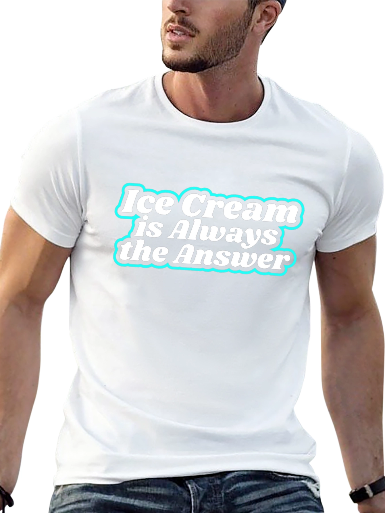 Black Ice Cream is Always the Answer T-Shirt view 13