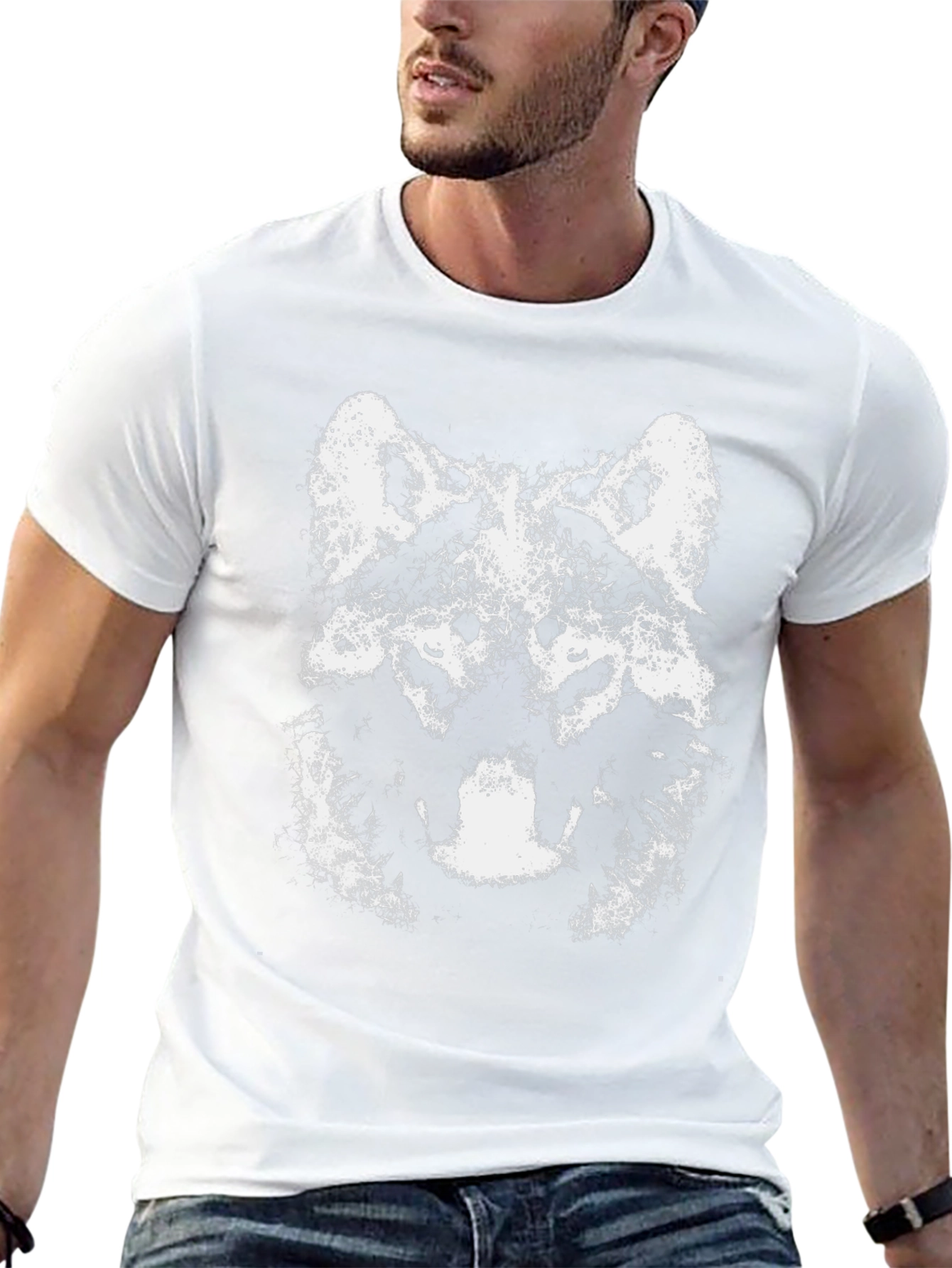 Wolf Graphic Tee - Black Cotton T-Shirt - 13