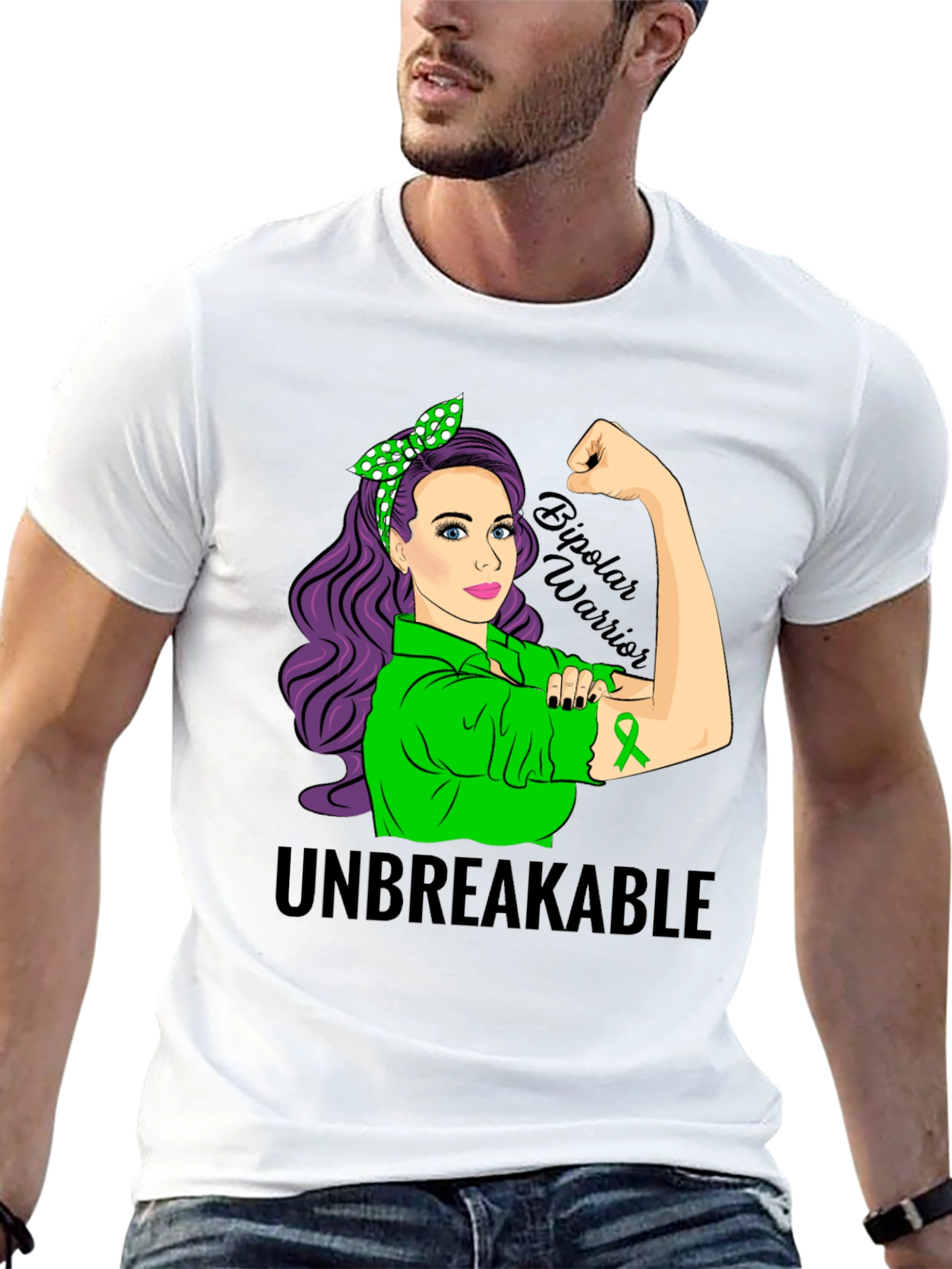 Unbreakable Bipolar Warrior Awareness T-Shirt - 13