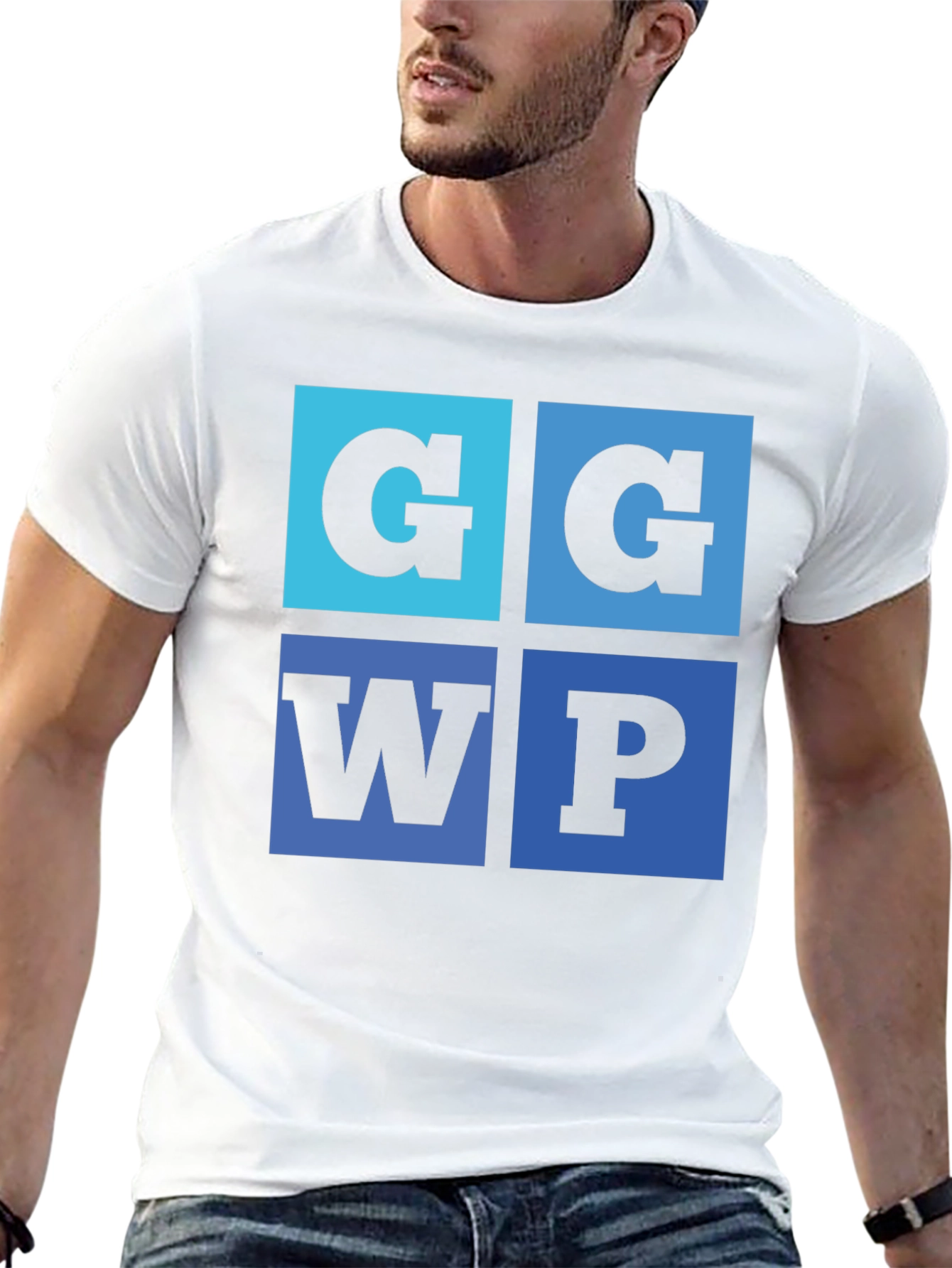 Black G G WP Graphic Tee - Cool Typography Design view 13