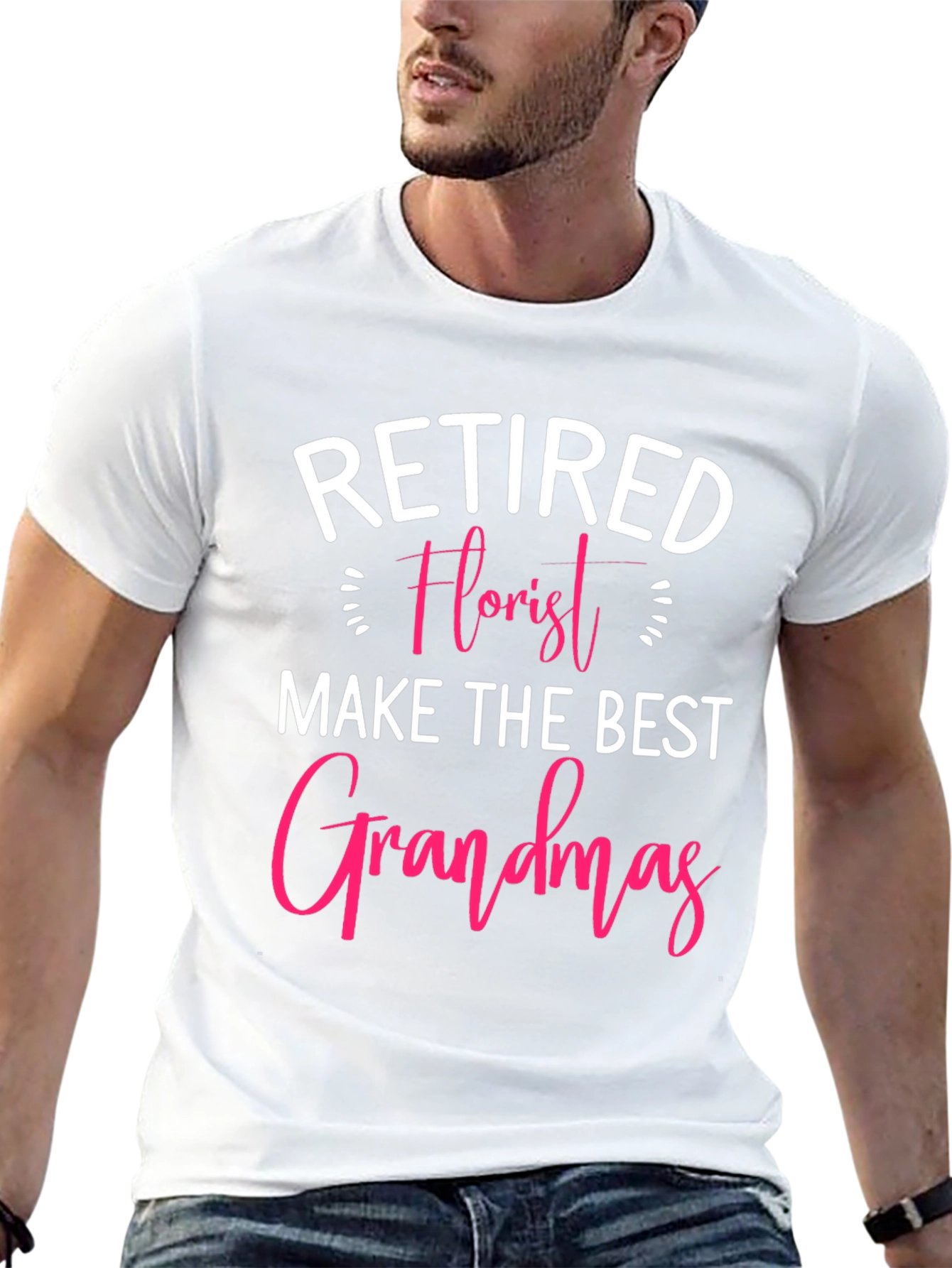 Black Retired Florist Grandma T-Shirt view 13