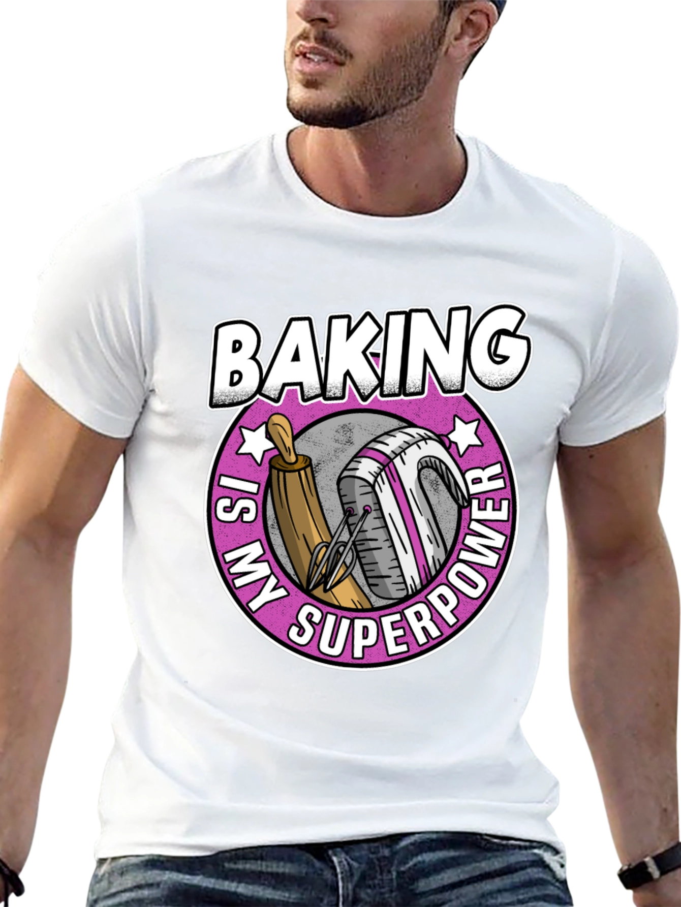 Black Baking Is My Superpower T-Shirt view 13