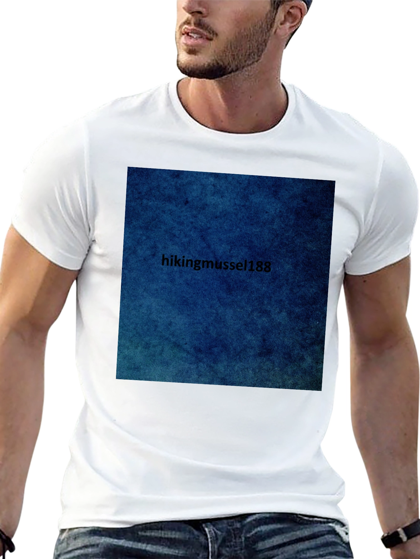 Black Unique Graphic Tee - Hikingmussel188 Design view 13