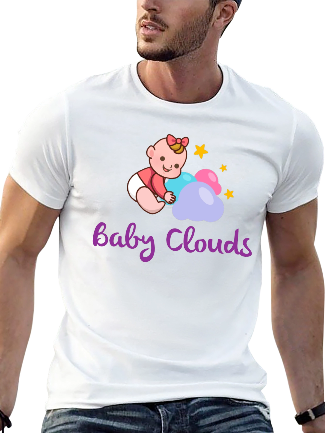 Baby Clouds Graphic T-Shirt - Cute Infant Design - 13
