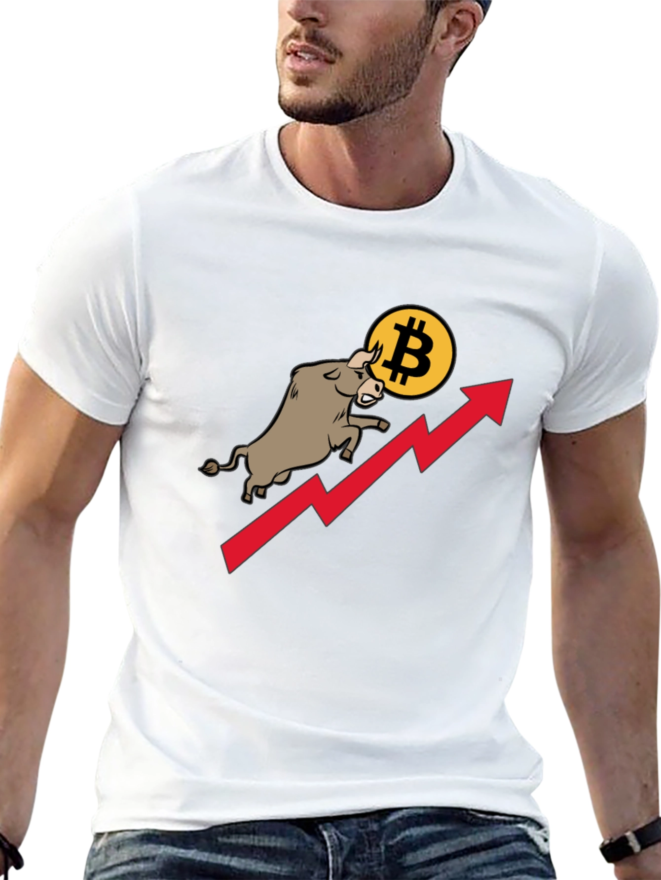 Black Bitcoin Bull Run Black T-Shirt view 13