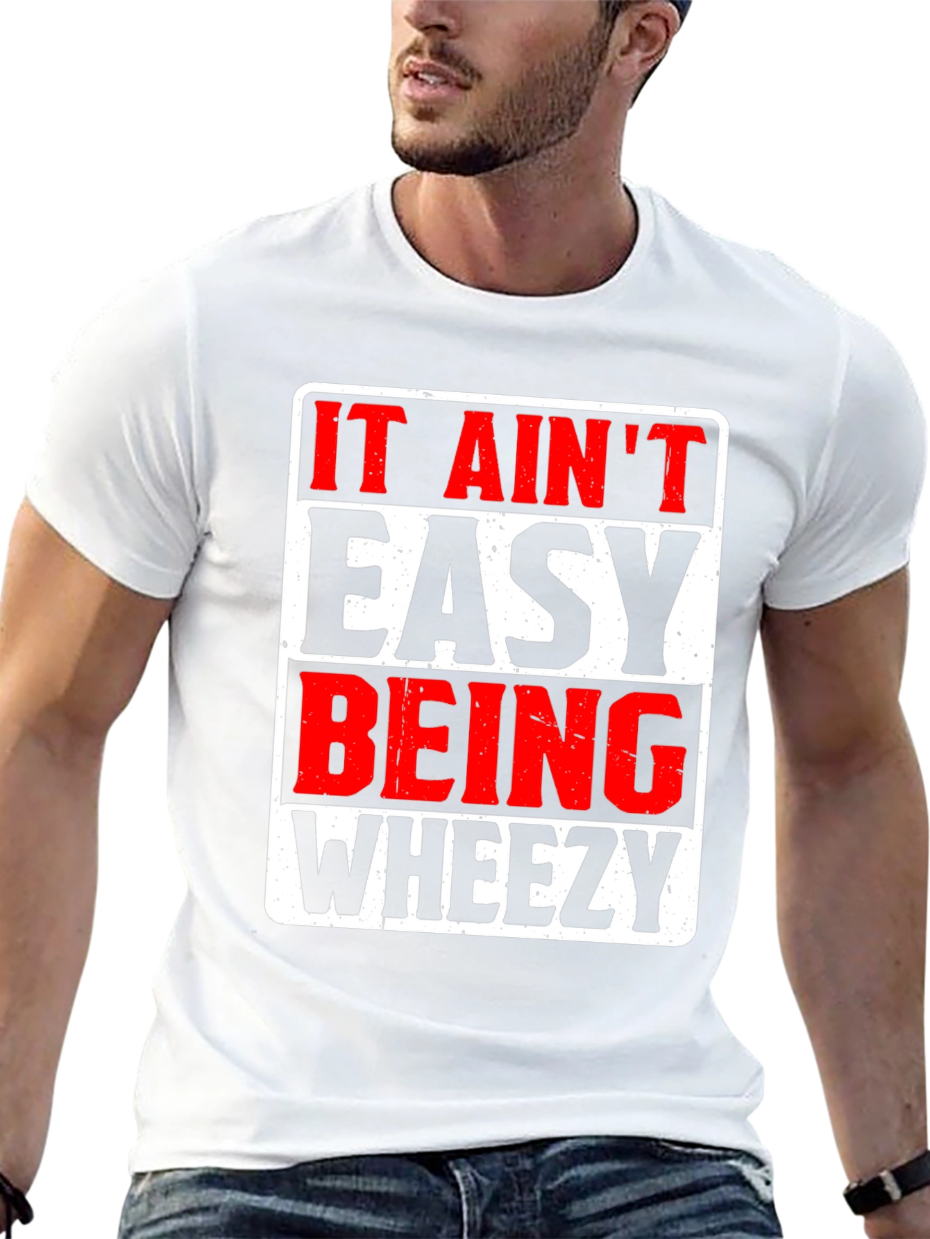 Black It Ain't Easy Being Wheezy Graphic T-Shirt view 13