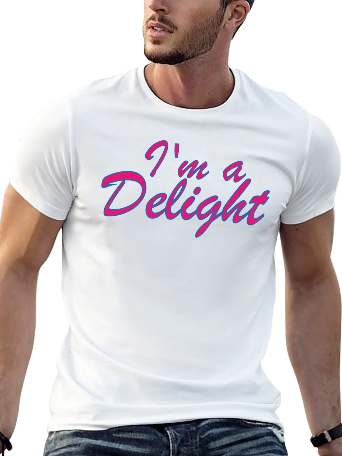 Black I'm a Delight Graphic T-Shirt - Funny & Stylish view 13