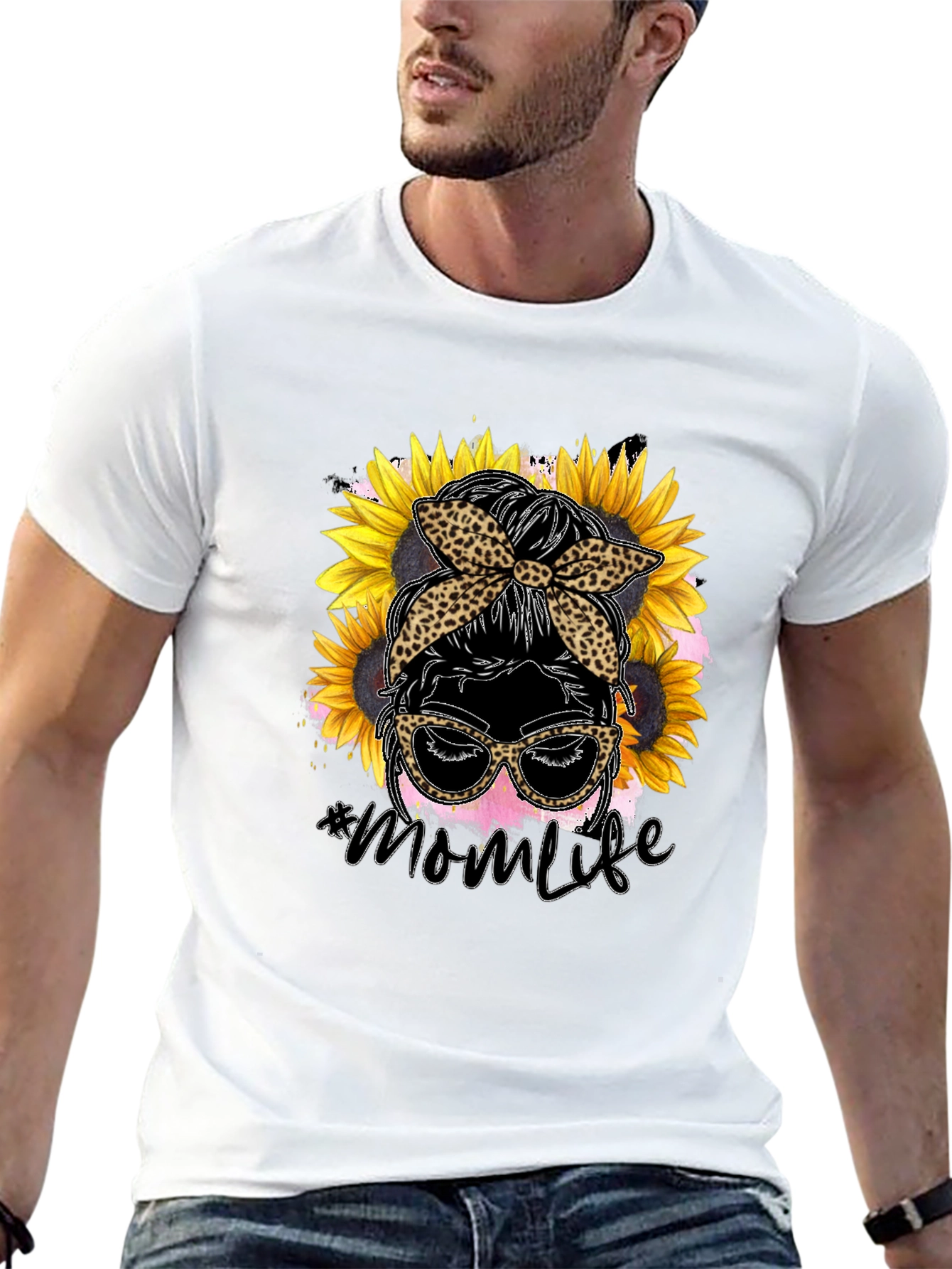 Black Mom Life Sunflower Graphic Tee view 13