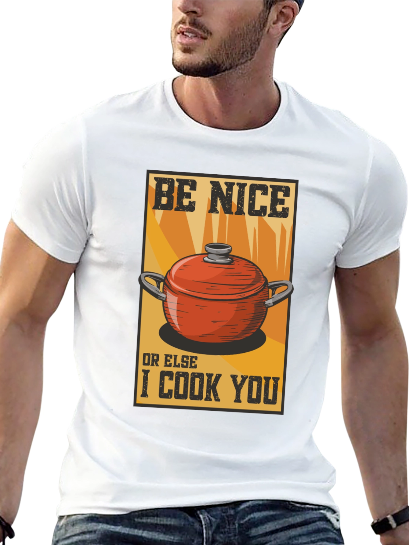 Black Be Nice or Else I Cook You Graphic Tee view 13