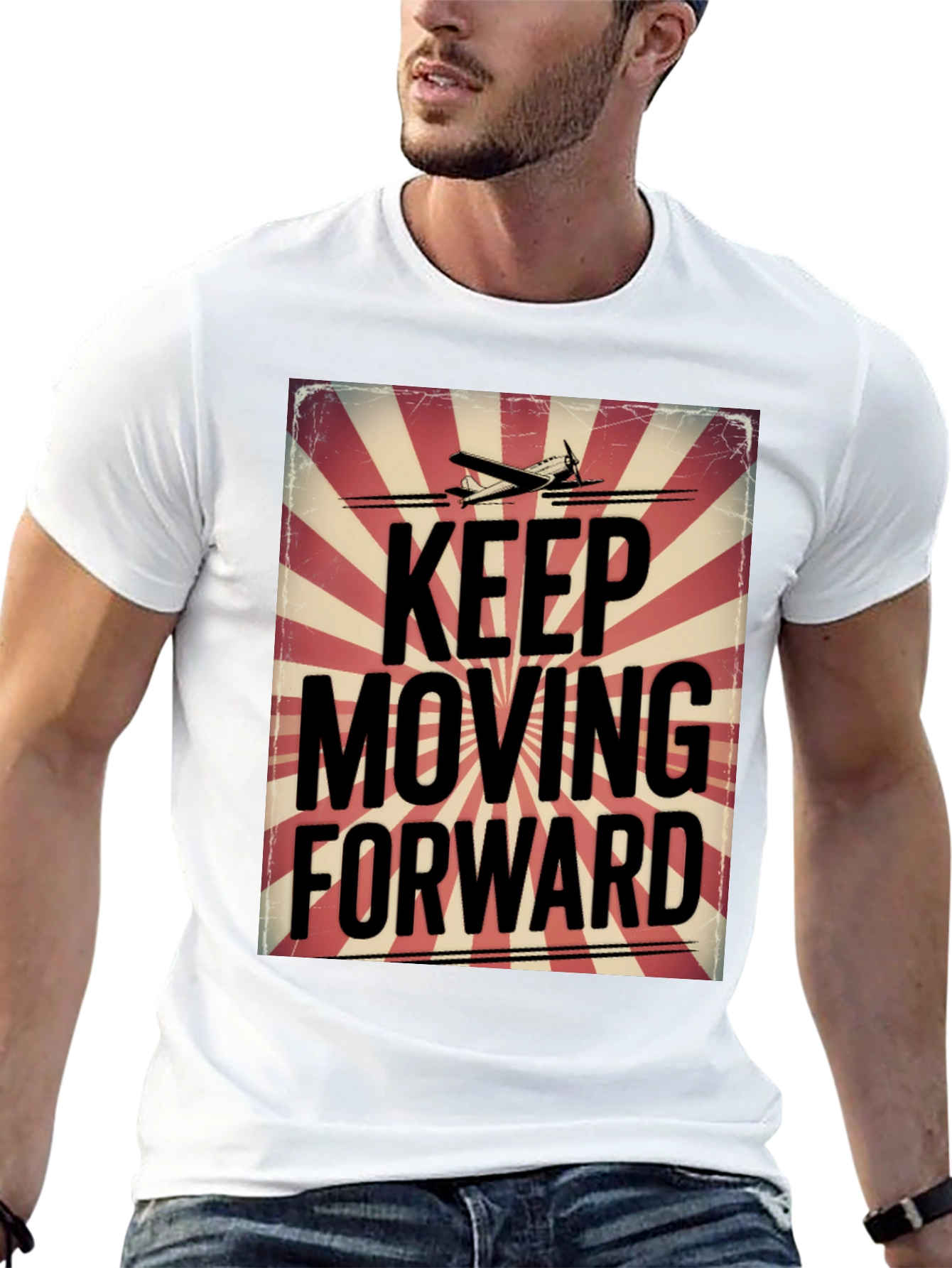 Black Keep Moving Forward Graphic Tee view 13