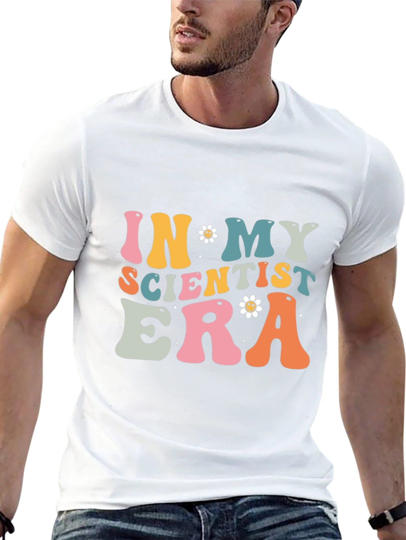 Black In My Scientist Era Black Cotton T-Shirt view 13