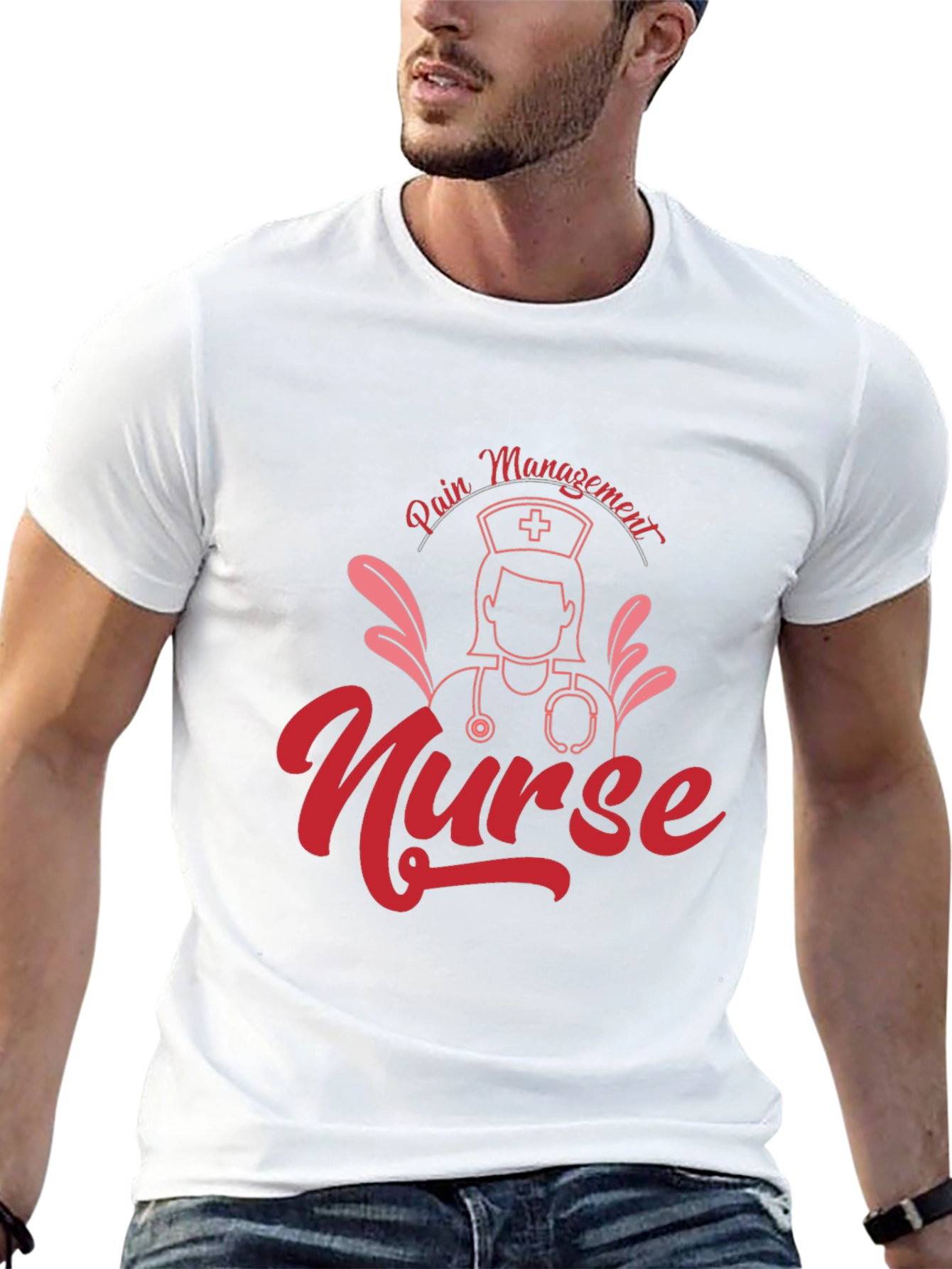 Black Pain Management Nurse T-Shirt view 13