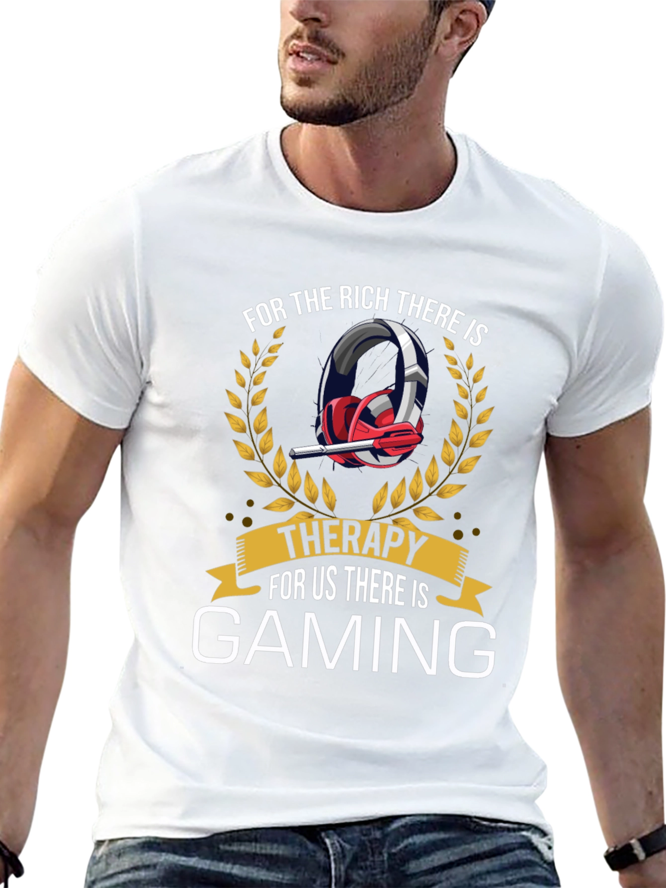 Black Gaming Therapy T-Shirt | Gamer Gift Idea view 13