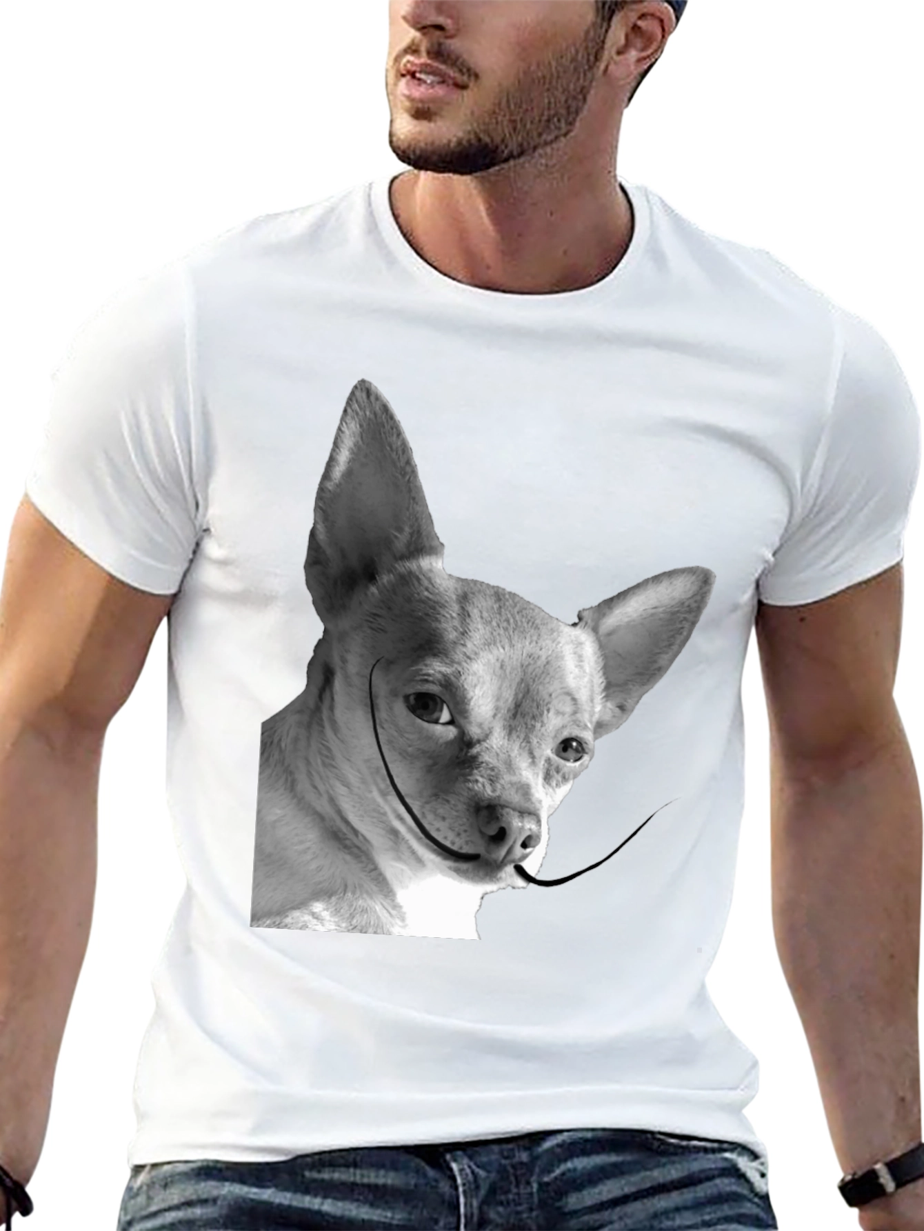 Black Dali Dog T-Shirt: Quirky Chihuahua Tee view 13