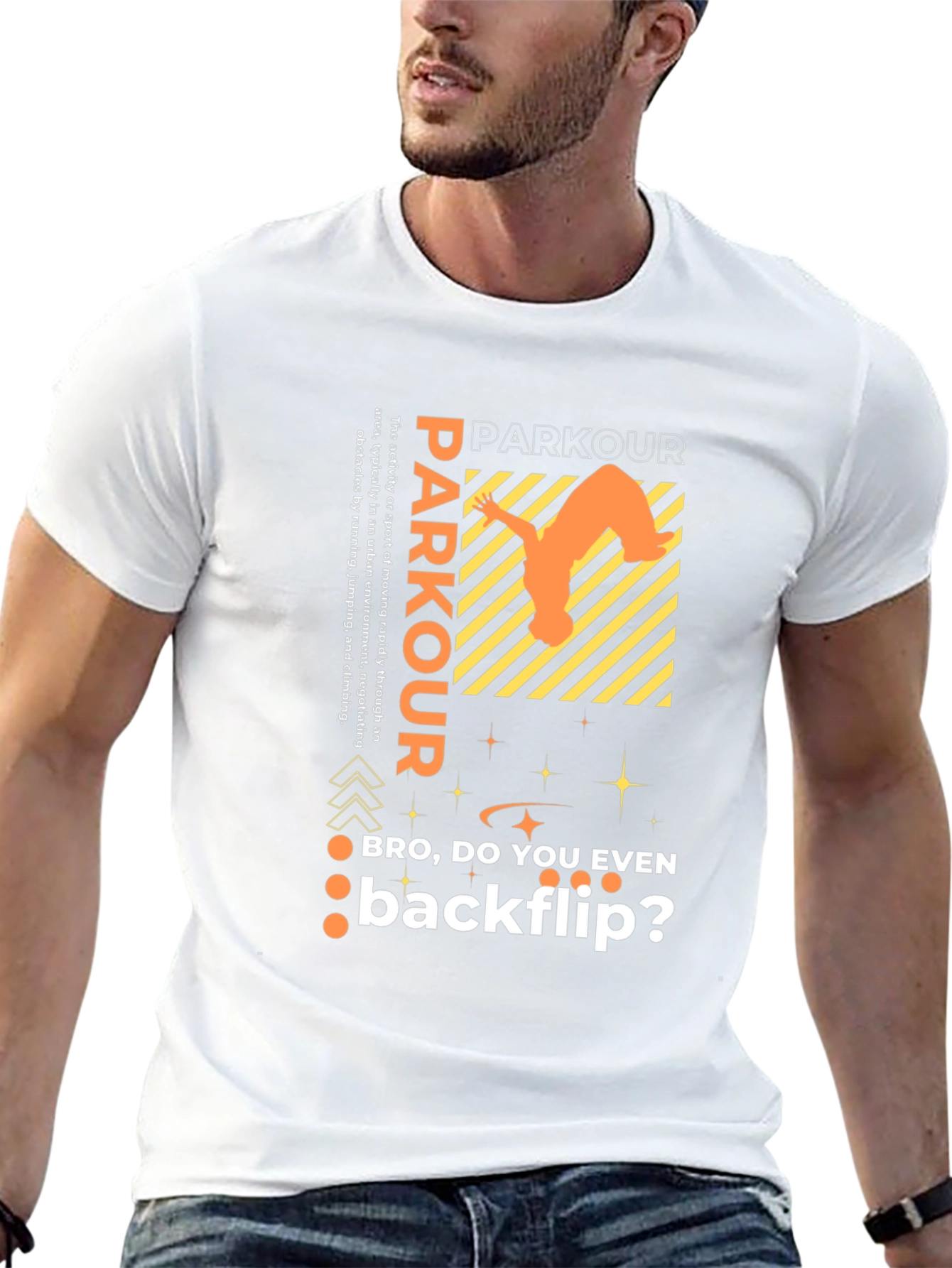 Black Parkour Backflip Graphic Tee - Urban Sport Style view 13
