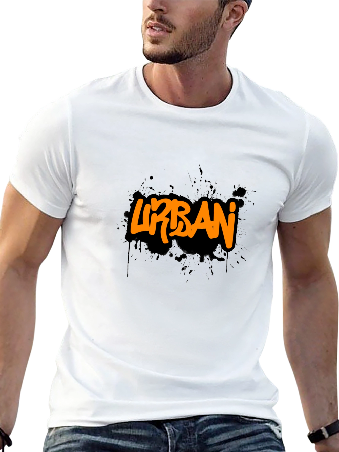 Black Urban Graphic Tee - Black Men's T-Shirt view 13