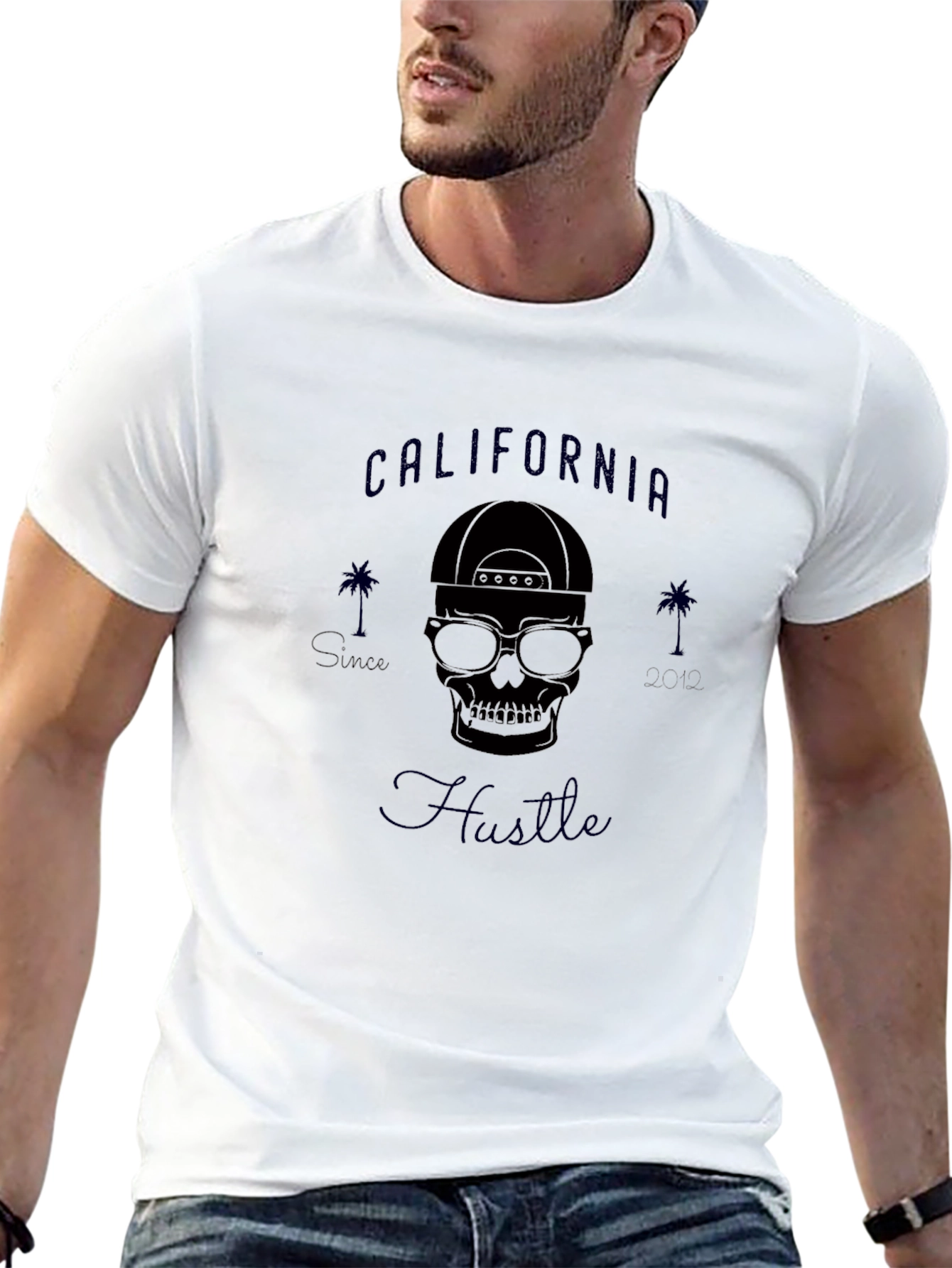 Black California Hustle Black Graphic Tee view 13