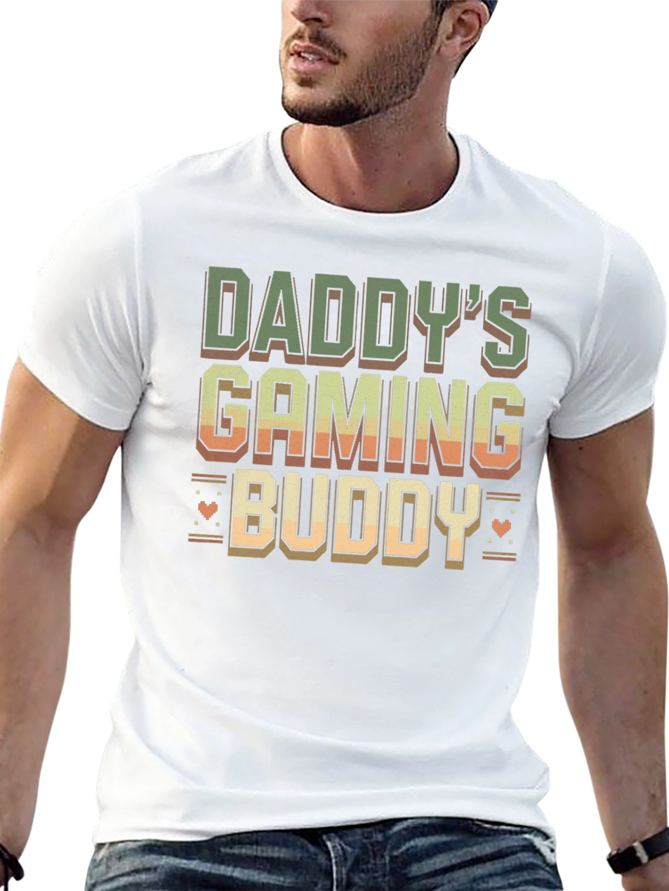 Black Daddy's Gaming Buddy T-Shirt view 13