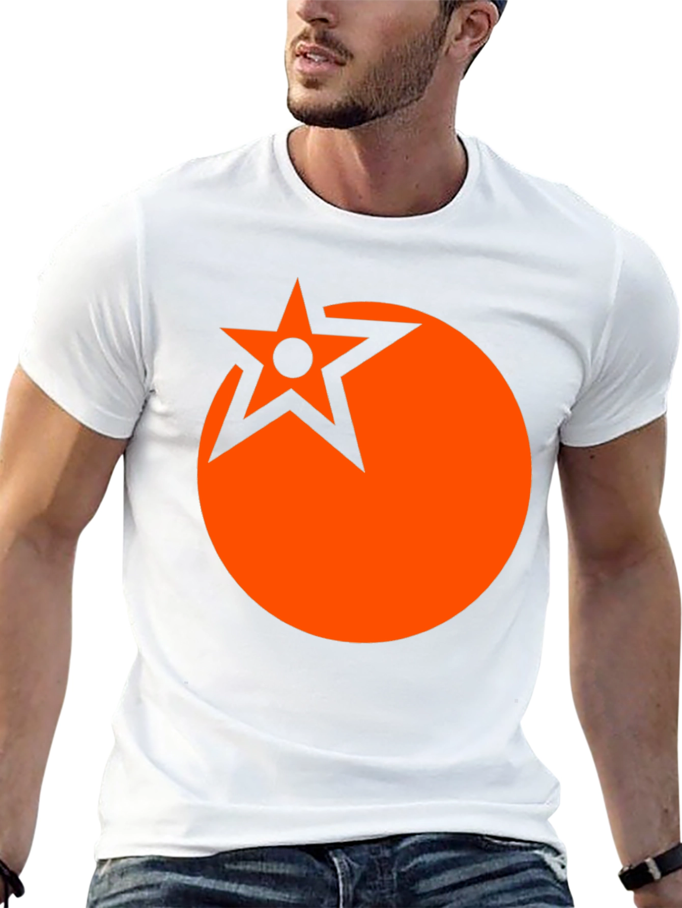 Black Star Circle Graphic Tee - Bold Statement Shirt view 13