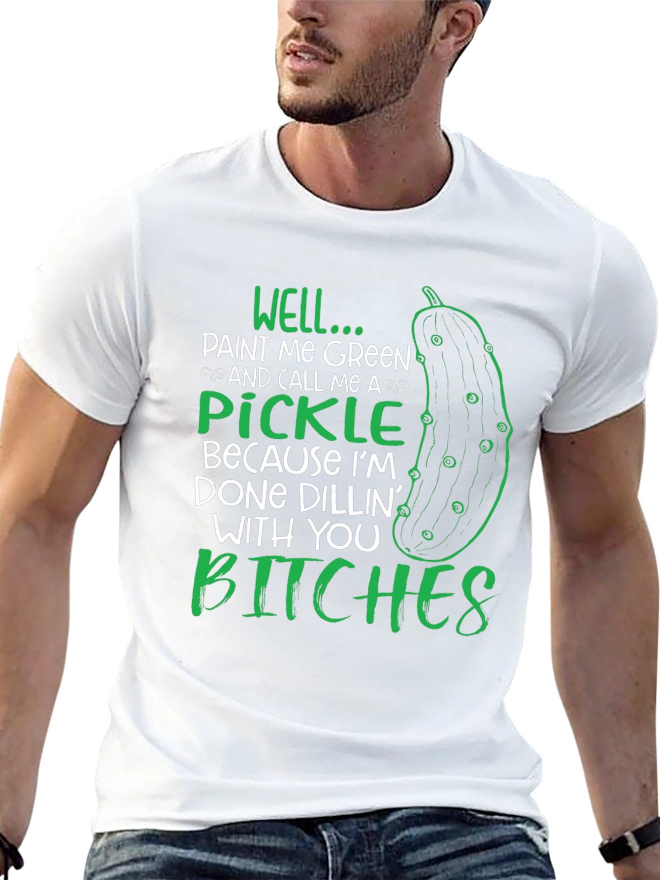 Black Funny Pickle Graphic T-Shirt view 13