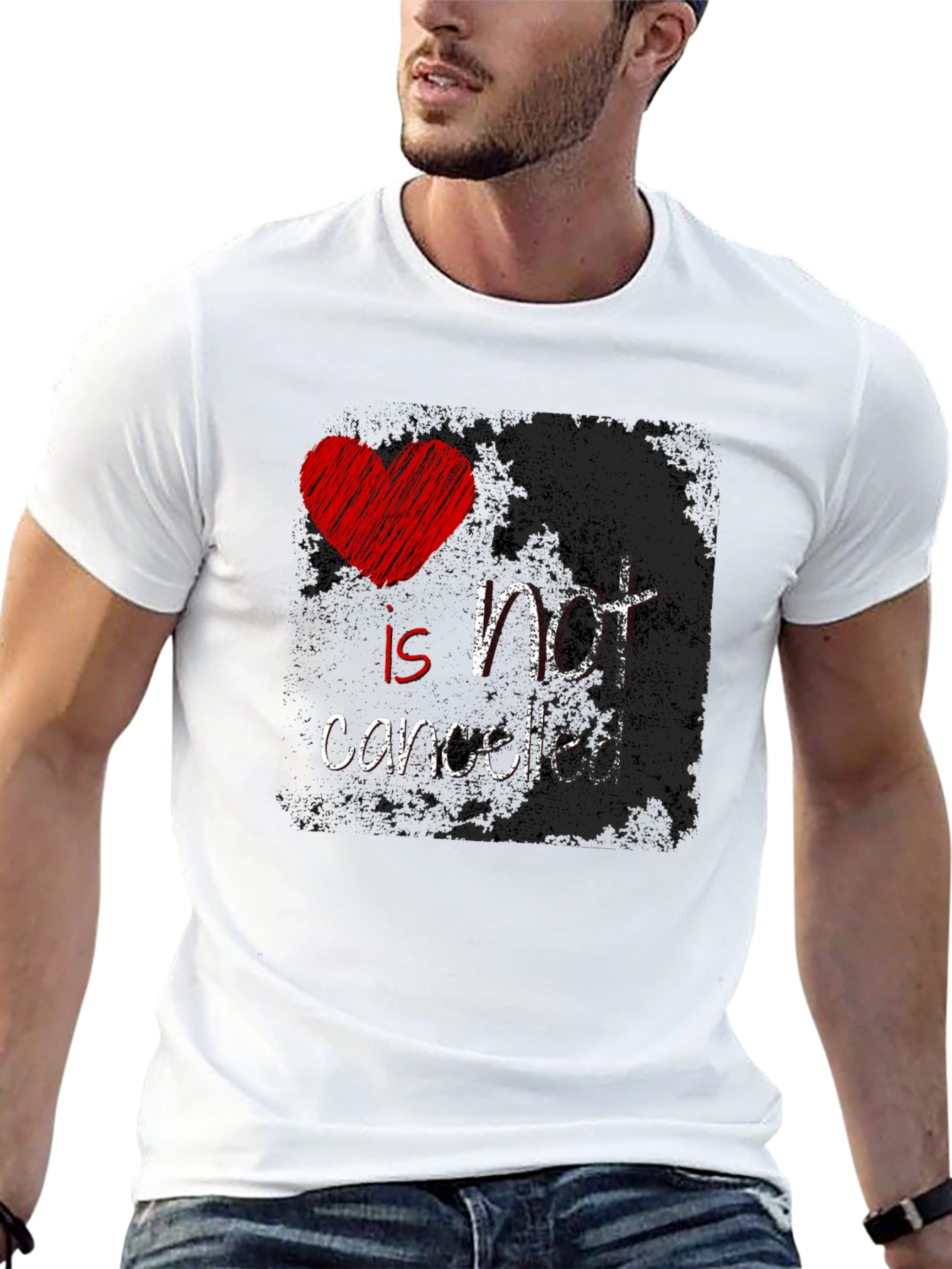 Black Love Is Not Cancelled Graphic Tee - Black view 13