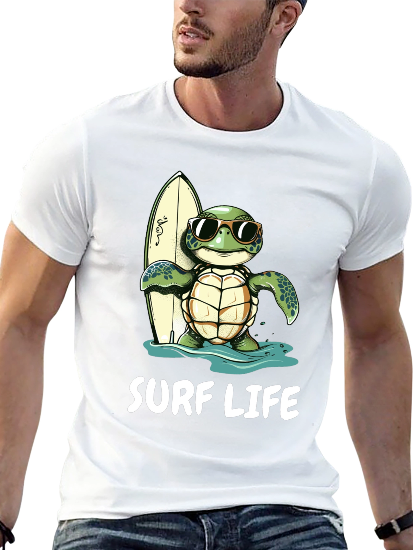 Black Surf Life Turtle Graphic Tee - Beach Ready! view 13