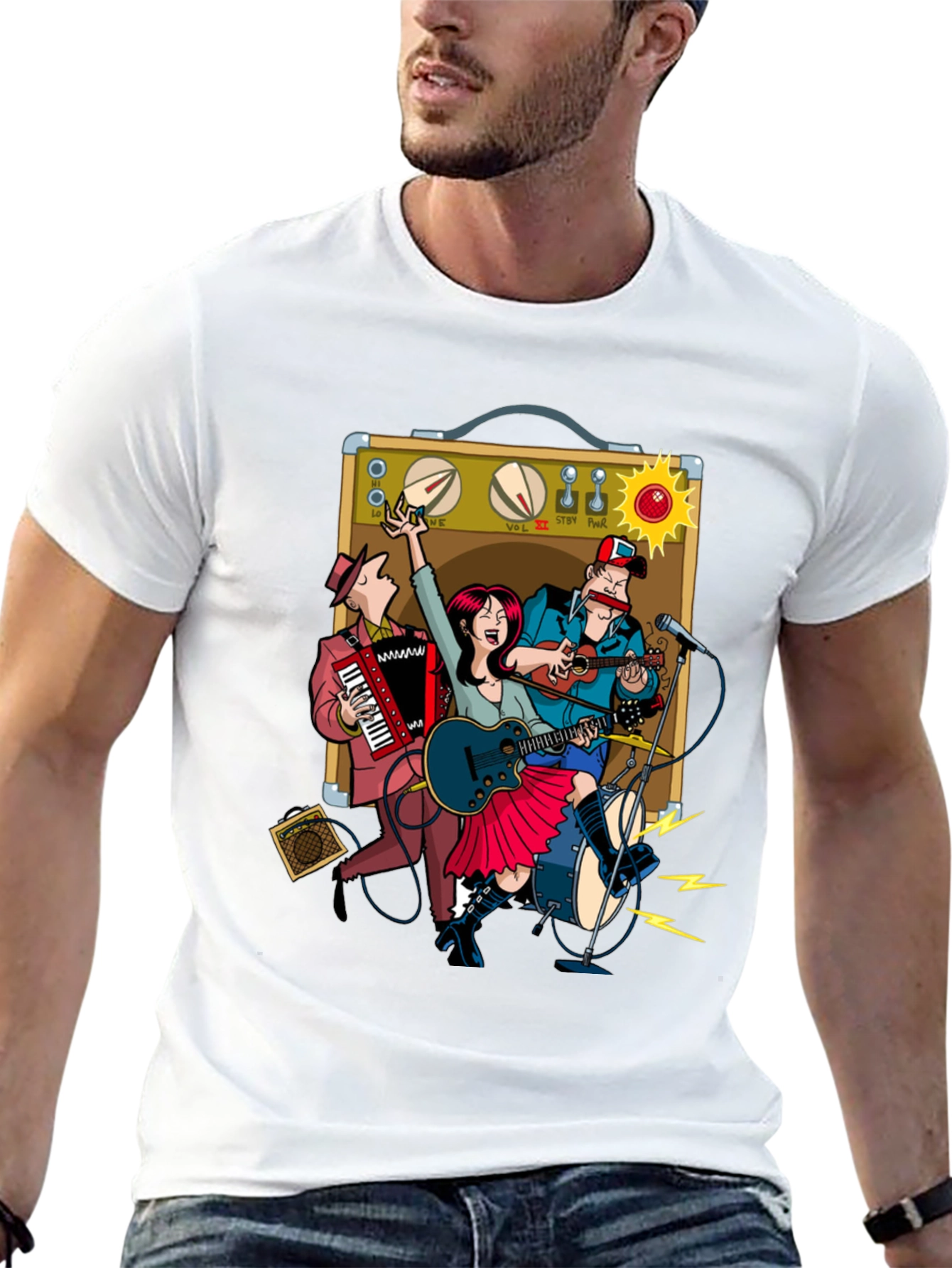 Black Band Graphic T-Shirt view 13