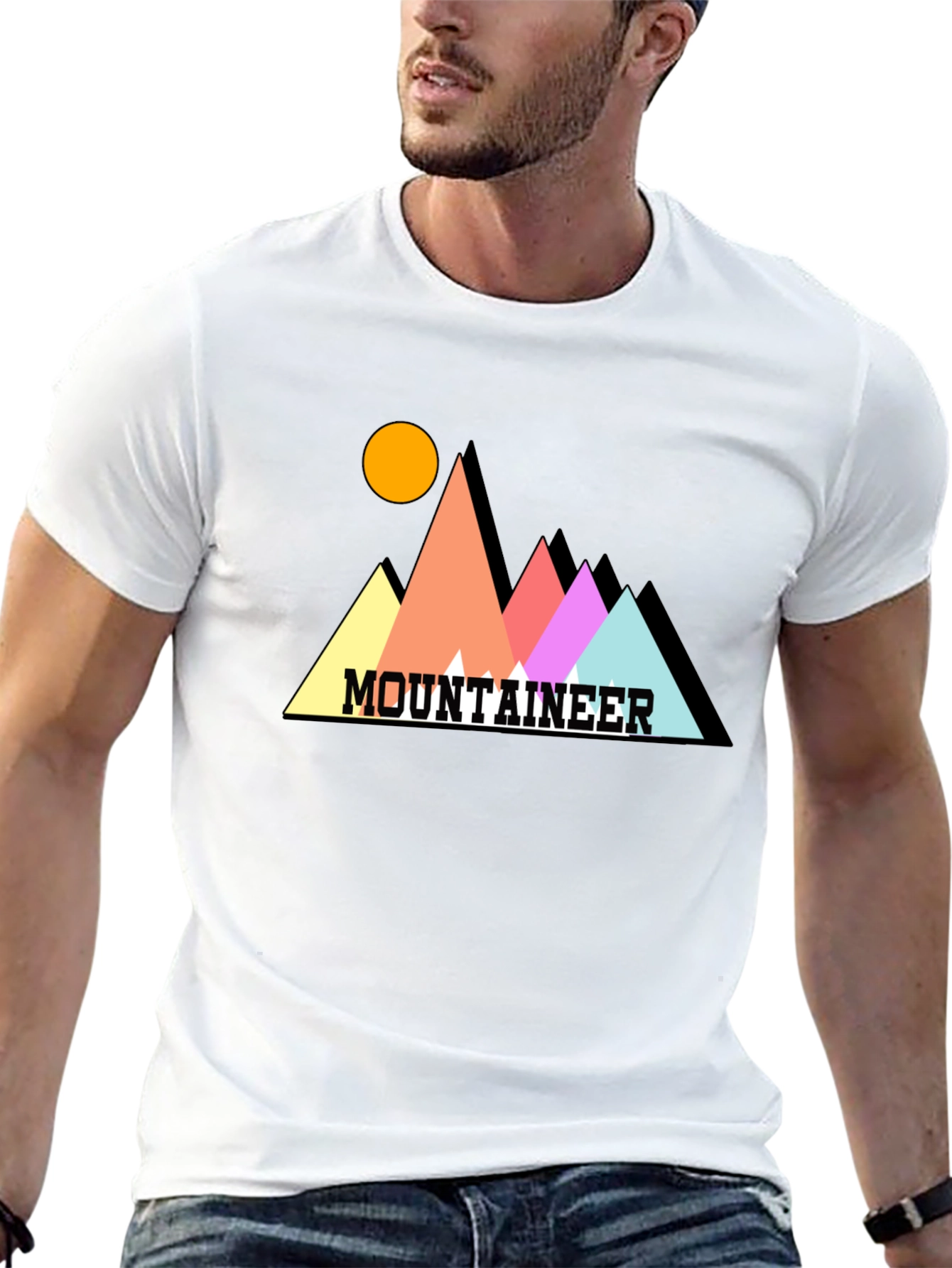 Black Mountaineer Graphic Tee - Stylish Black Cotton T-Shirt view 13