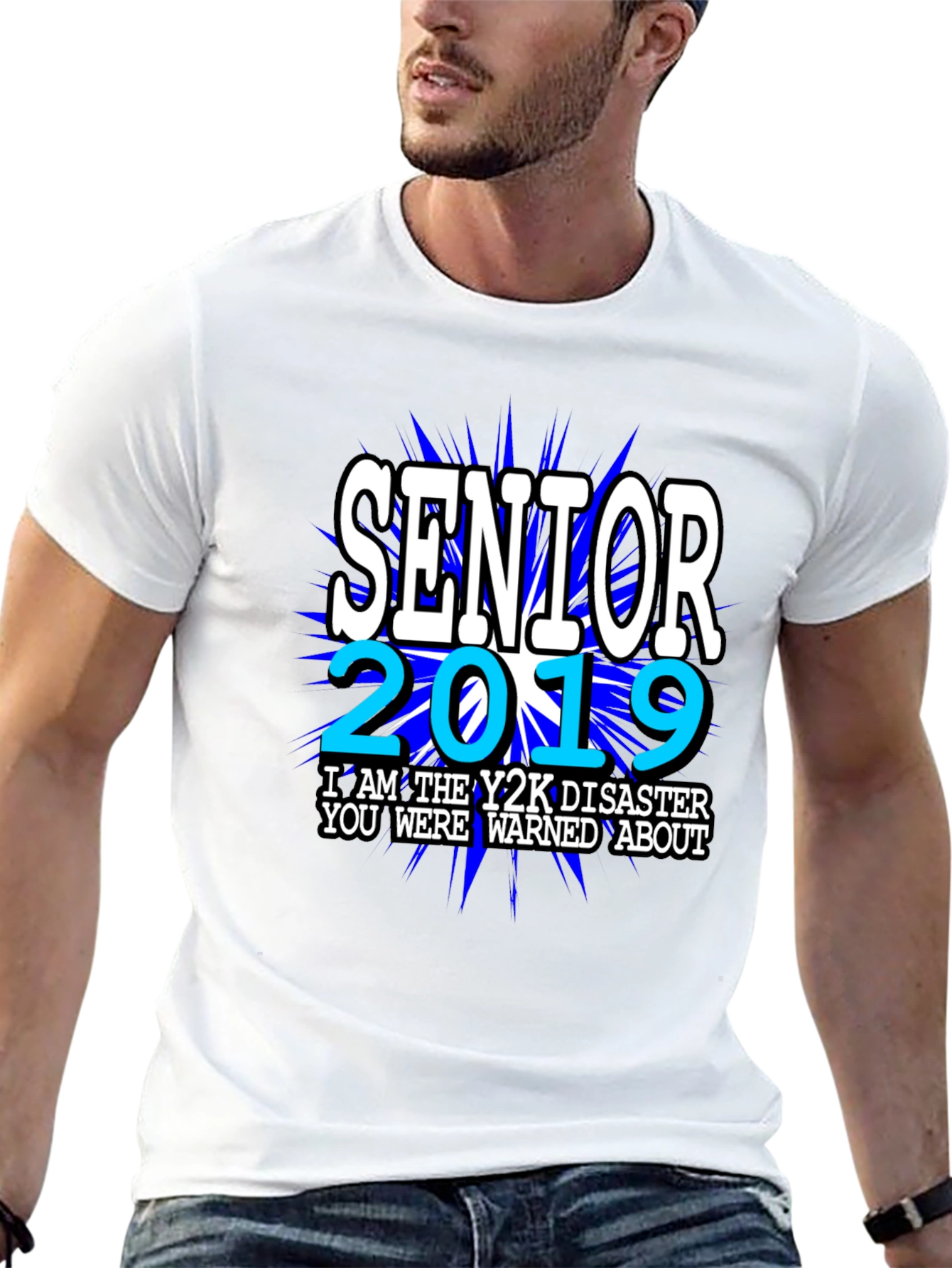 Black Senior 2019 Y2K Disaster T-Shirt view 13